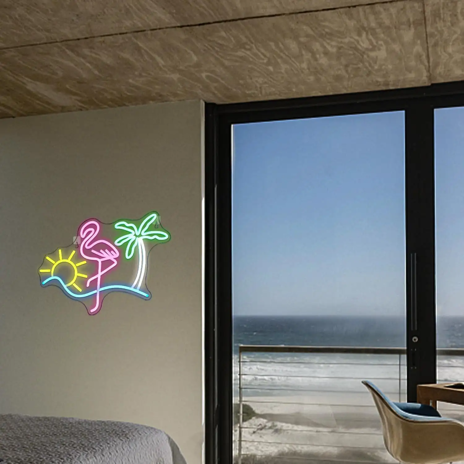 Flamingo LED Neon Decoration For Seaside Shops Hotels