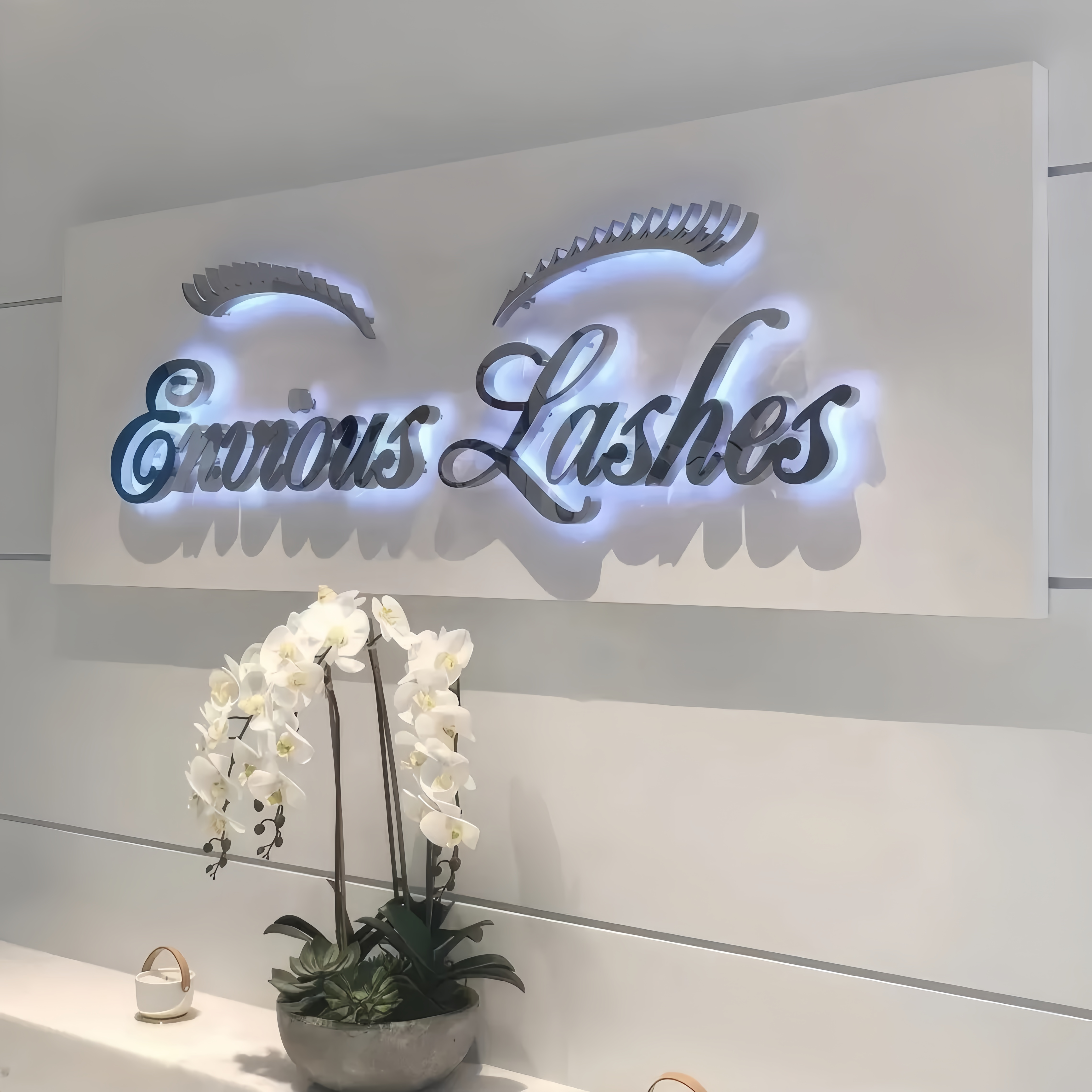 Silver Luxury Office Wall Sign Business Logo Sign