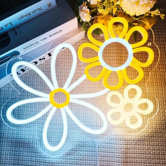 Little Daisy LED Neon Signs Flower Home Decor