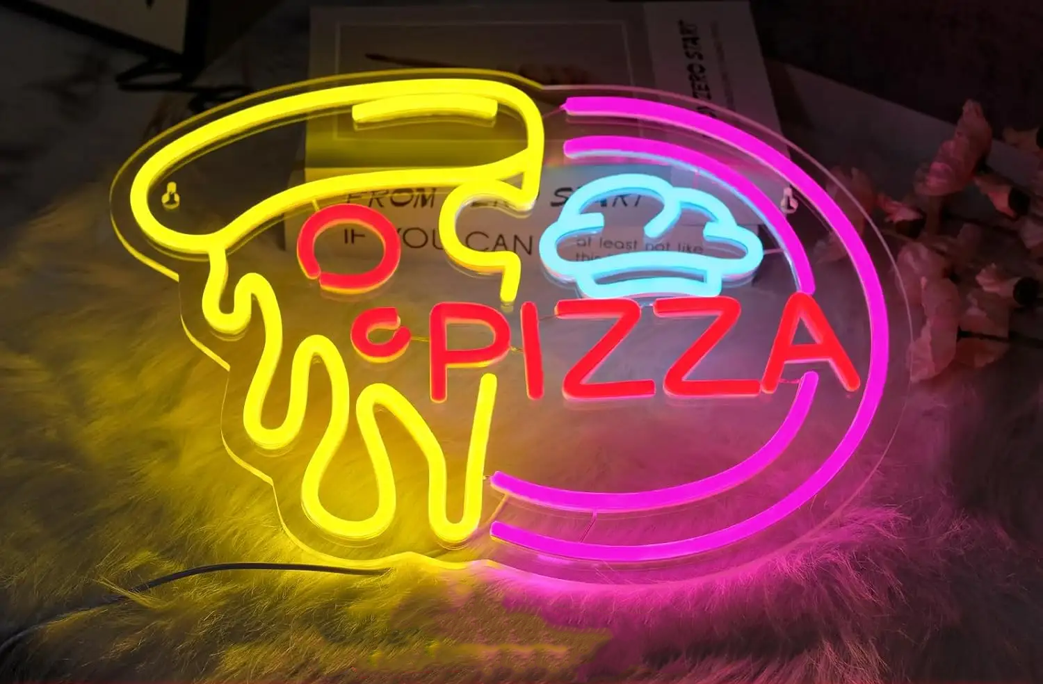Pizza LED Neon Wall Decor for Restaurant Bar Party