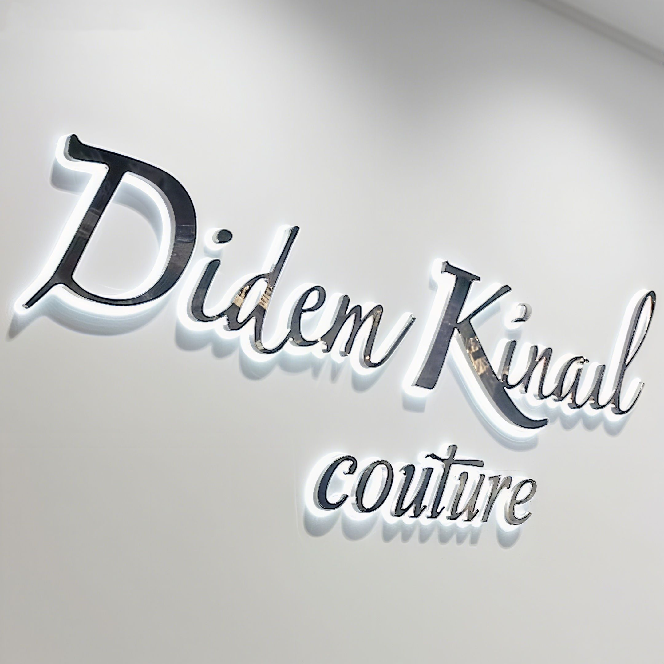 Silver Luxury Office Wall Sign Business Logo Sign