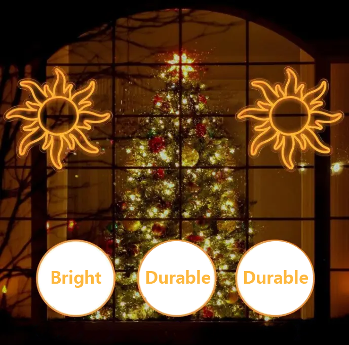Sun Neon Sign Chrismas Home Decor Neon Lights for Bedroom