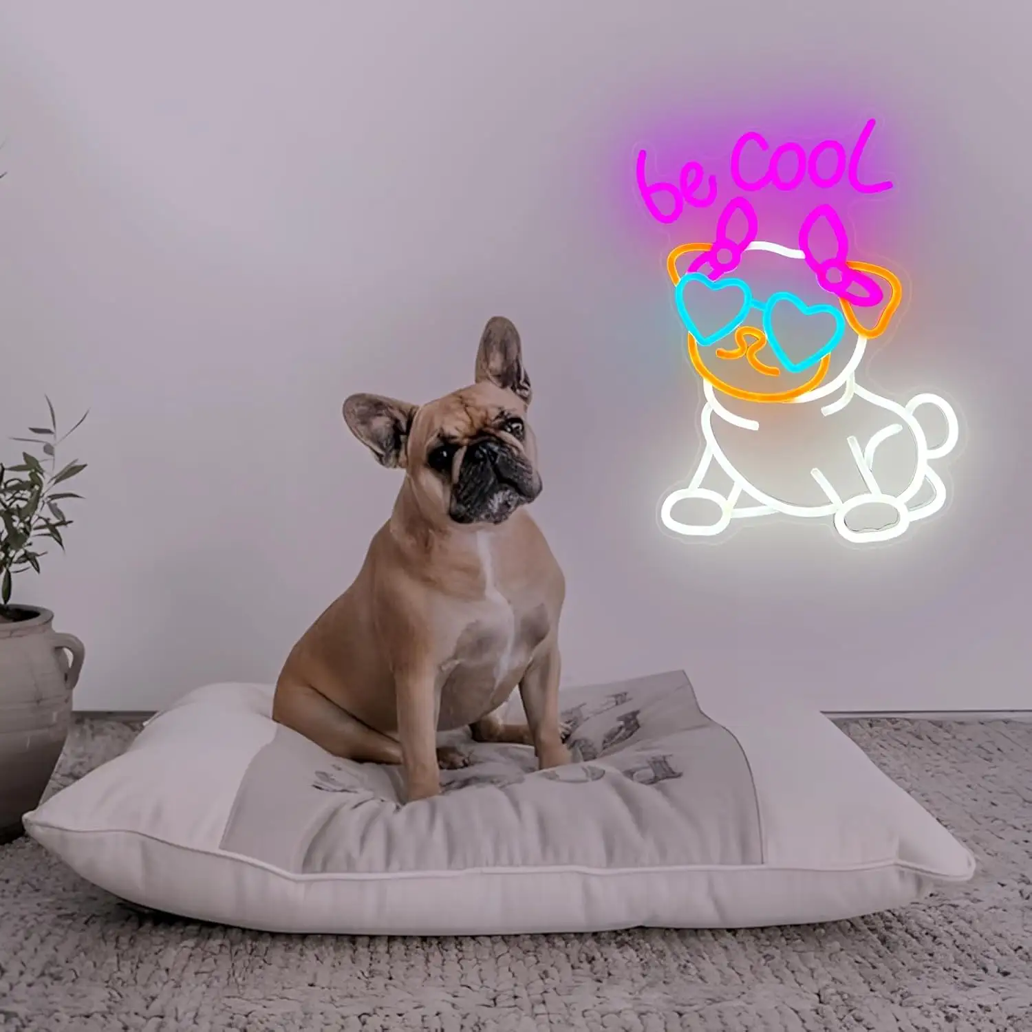 Bulldog Neon Signs | Birthday Gift For Pet Lovers | Pet Shop Decor