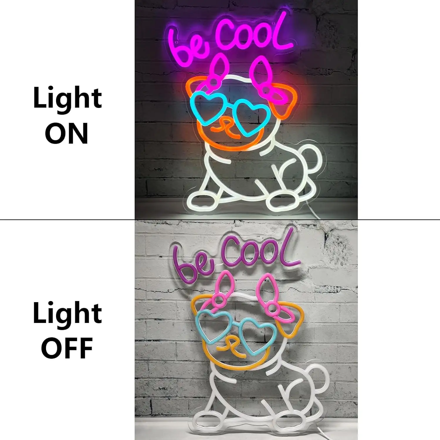 Bulldog Neon Signs Birthday Gift For Pet Lovers Pet Shop Decor