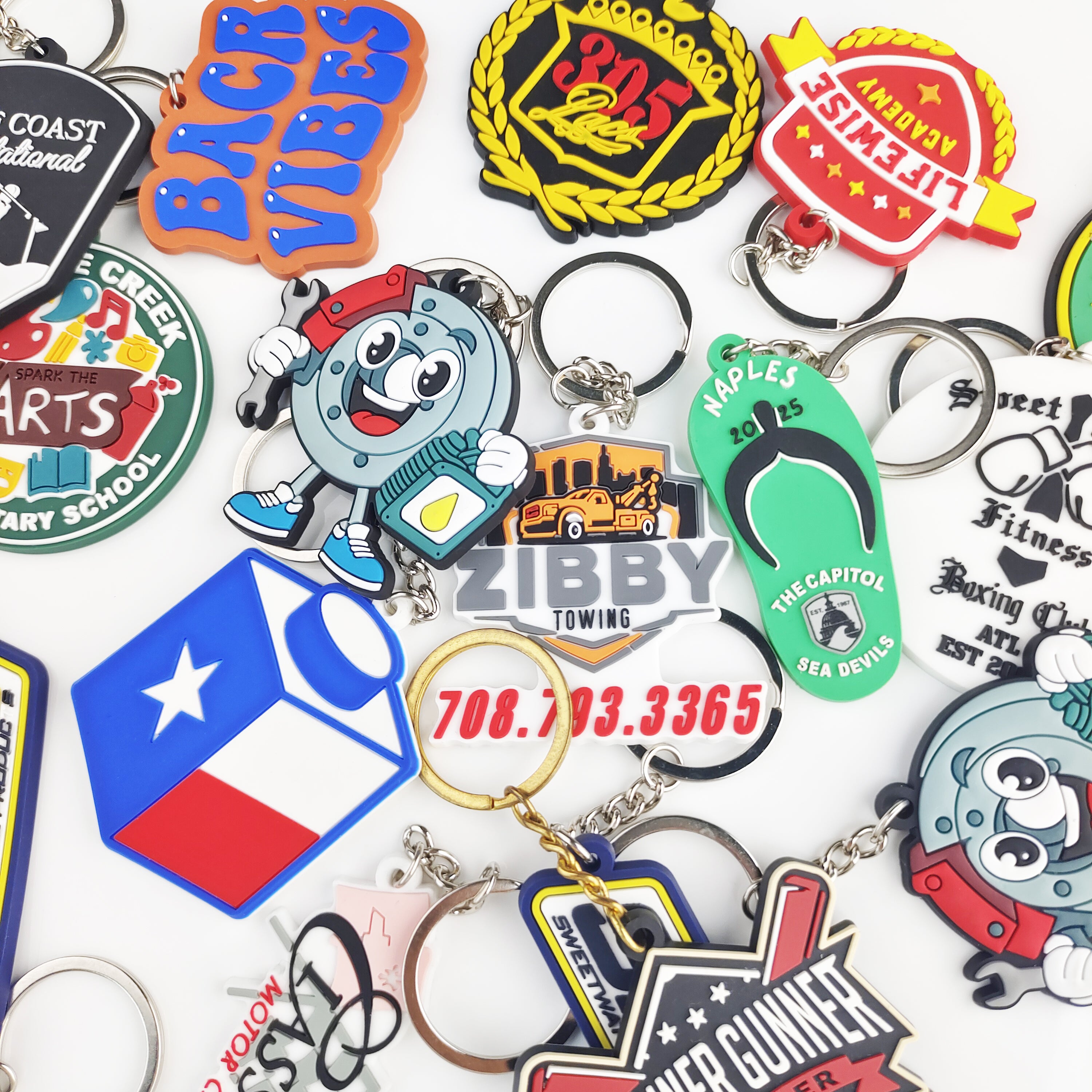 Custom 3D-Printed Keychains with Business Logo