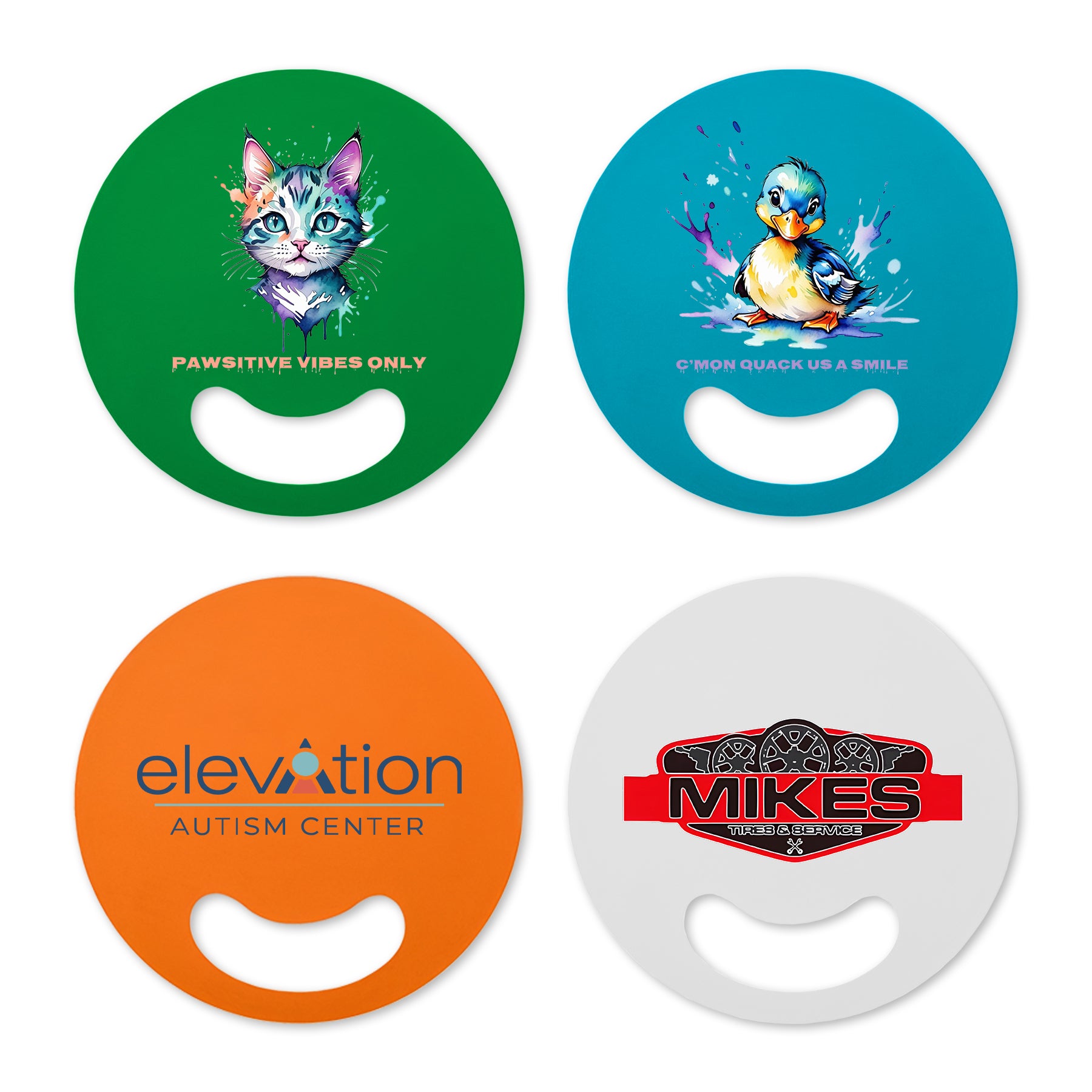 Custom Round Marketing Fans for Branding and Wedding