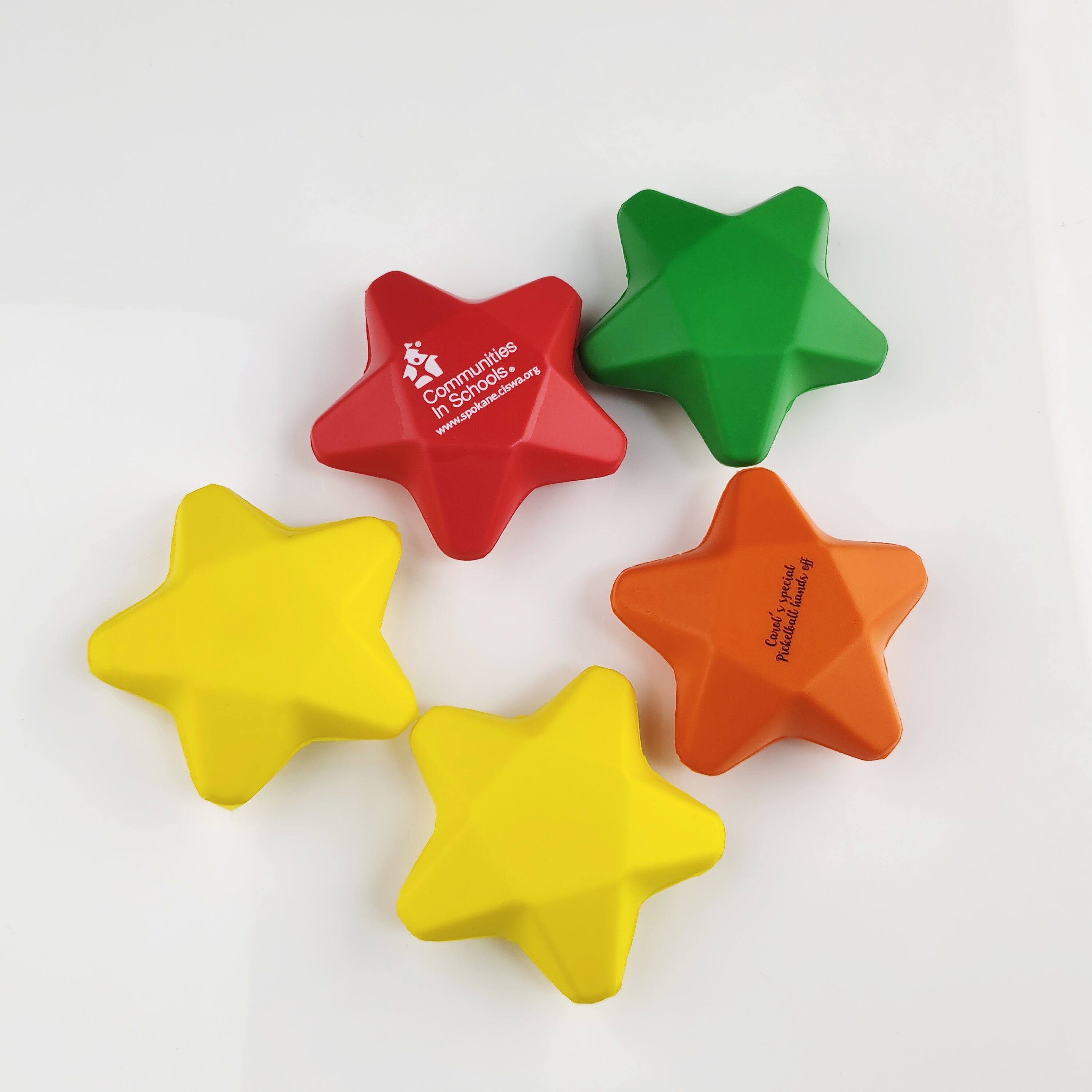 Custom Star Pressure Release Ball for Trade Shows and Corporate Promotions