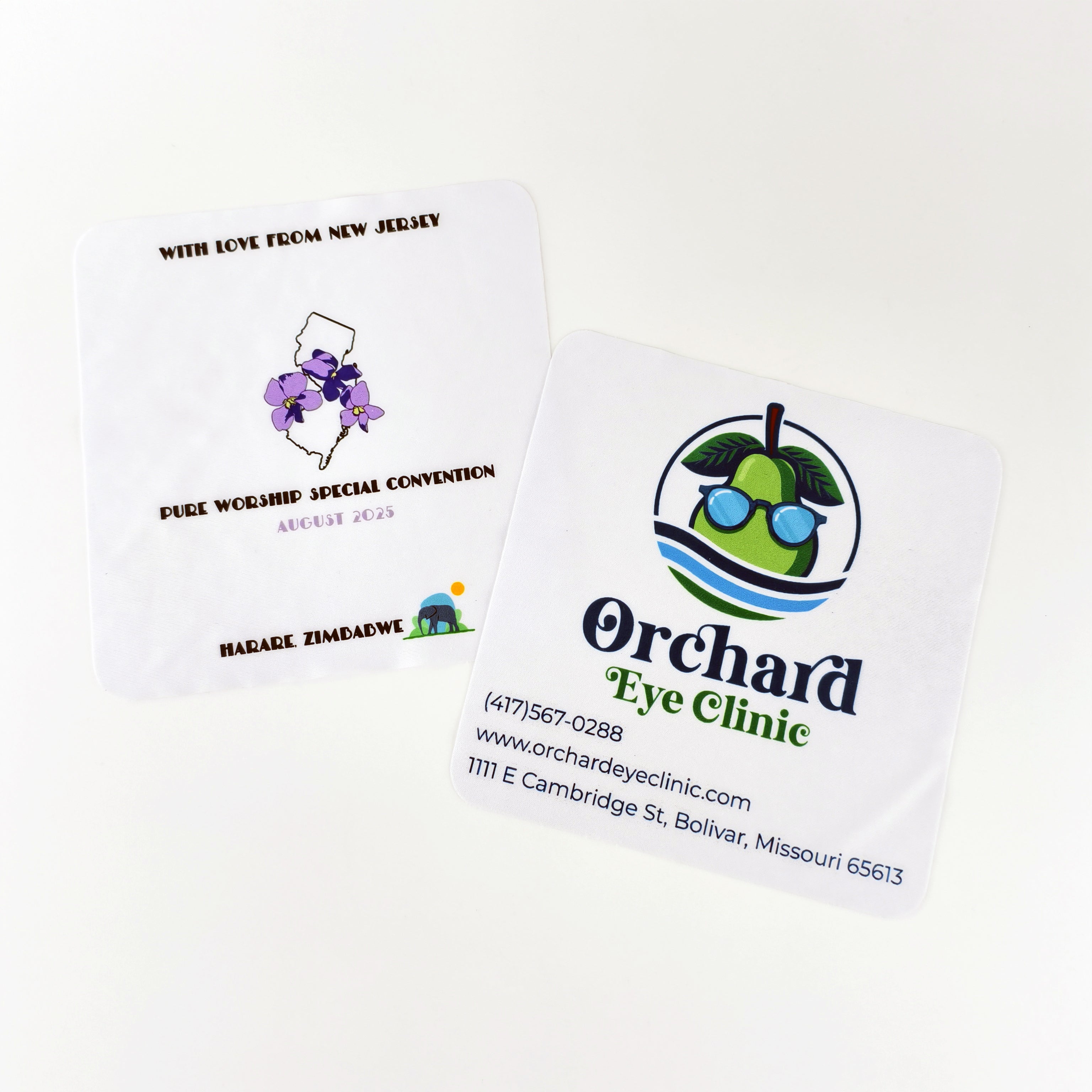 Custom Logo Microfiber Cleaning Cloth – Digital Printing Lens Cloth for Eyeglasses, Sunglasses, Camera Lenses & Phone Screens