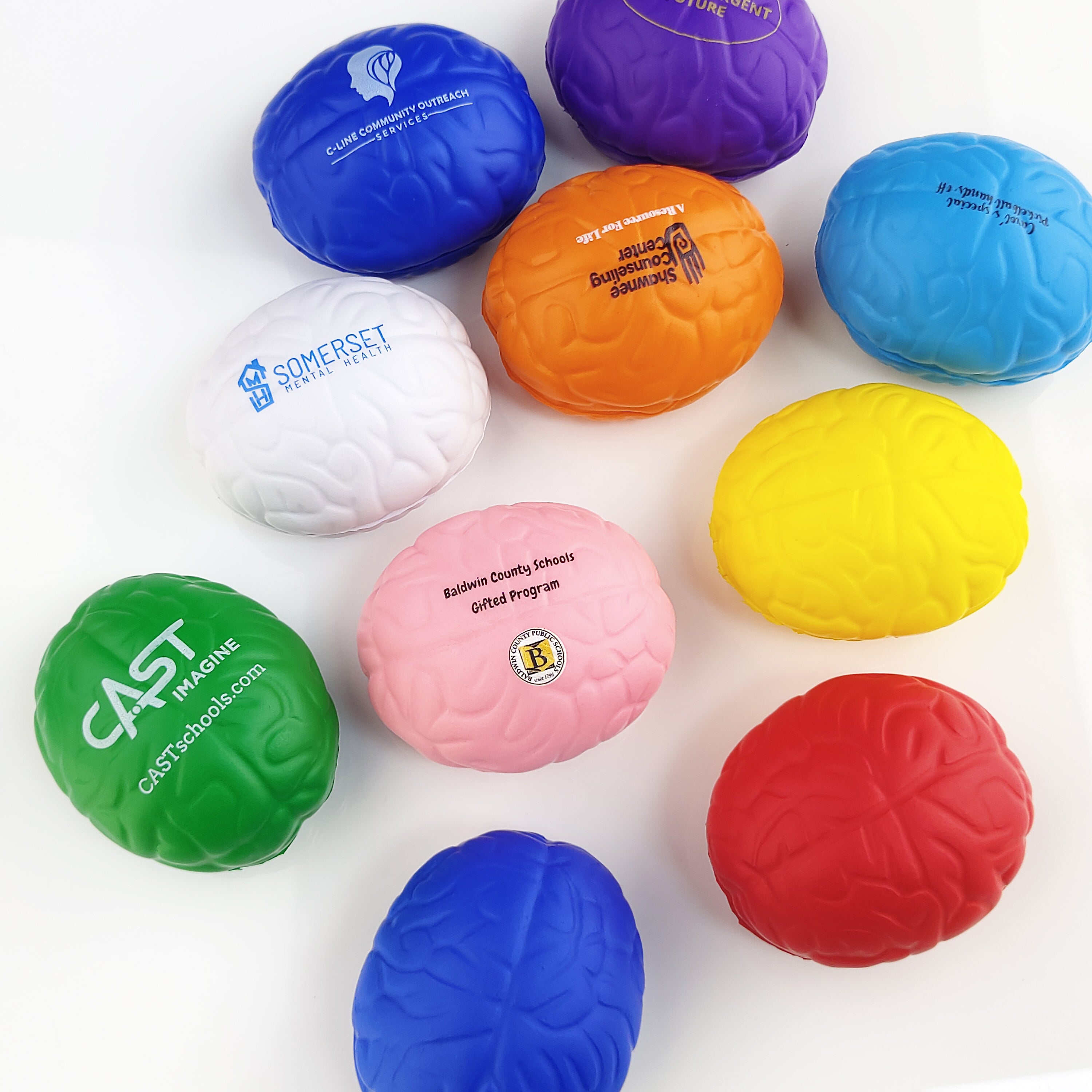 Custom Brain Pressure Release Ball with Business Logo