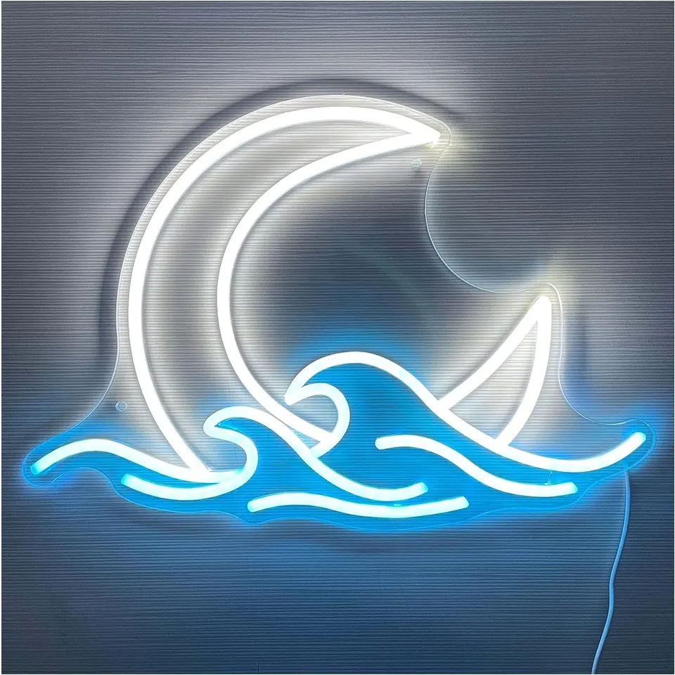 Moon River Sea Wave LED Neon Animation Wall Decoration