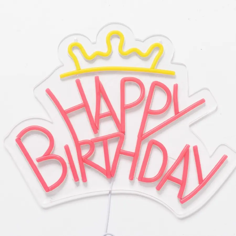 Happy Birthday Neon Sign Party Gift