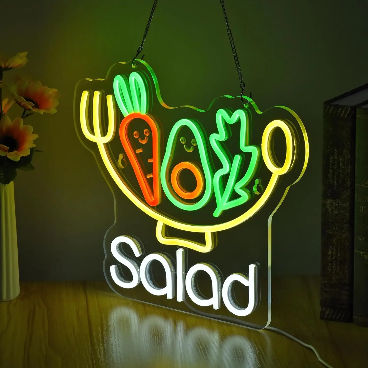 Fresh Fruit Salad LED Neon Wall Decors for Retail Stores