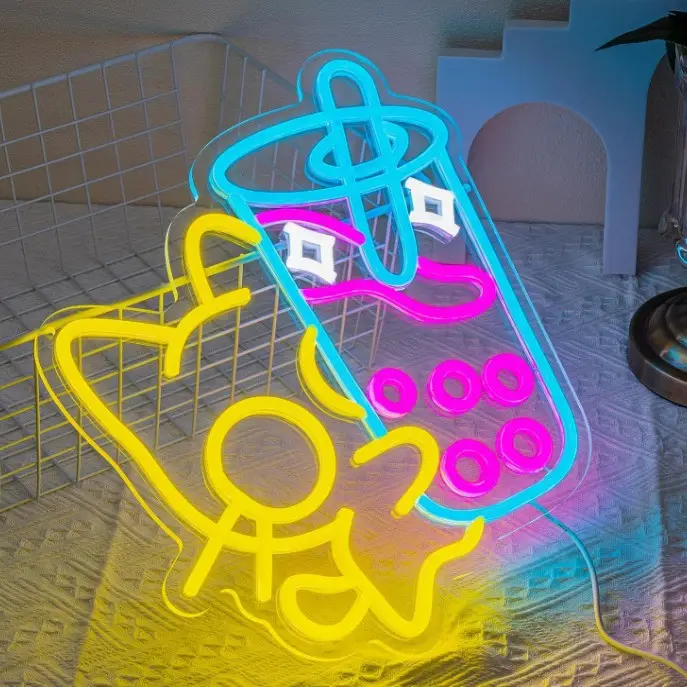 Boba Tea LED Neon Milk Tea Storefront Decor
