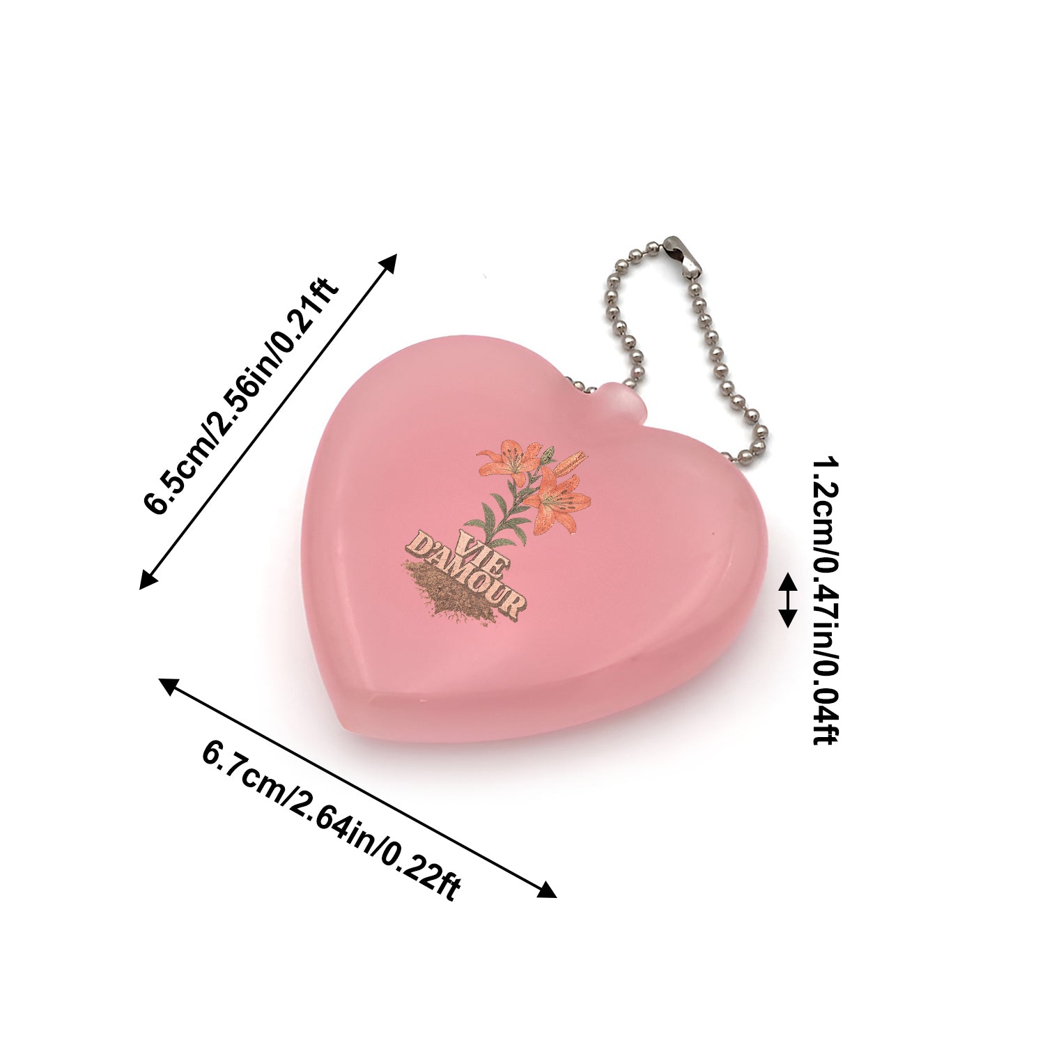 Rubber Heart-shaped Coin Purse Keytag