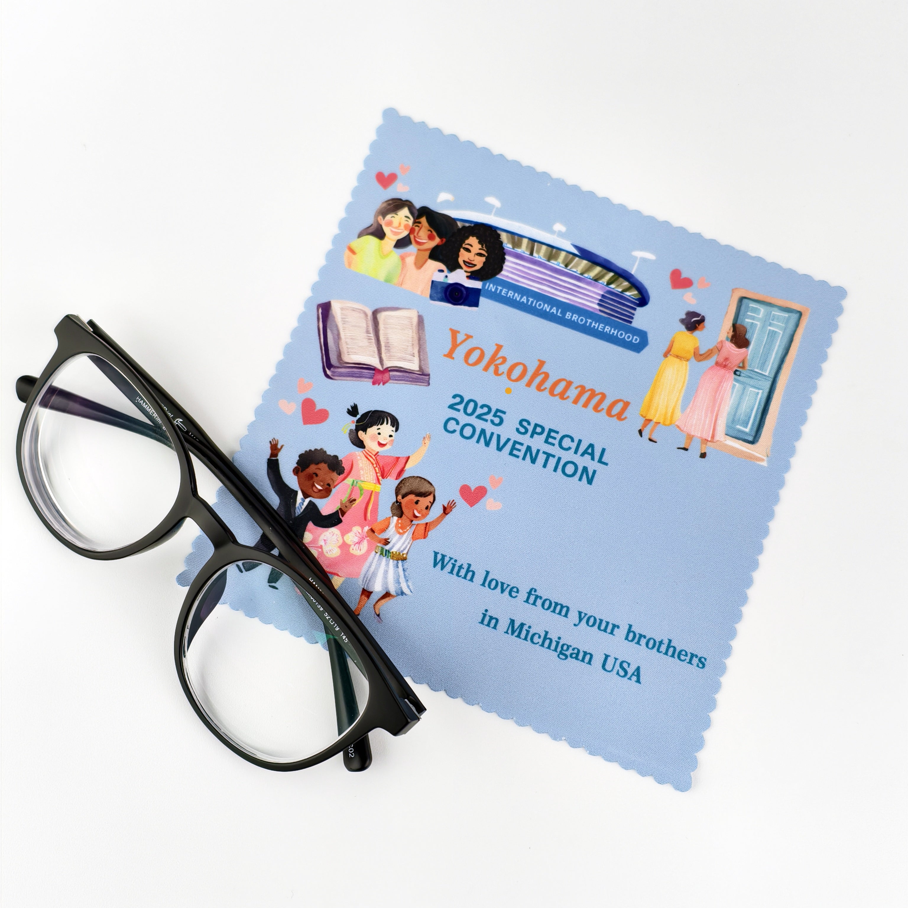 Custom Logo Microfiber Cleaning Cloth – Digital Printing Lens Cloth for Eyeglasses, Sunglasses, Camera Lenses & Phone Screens