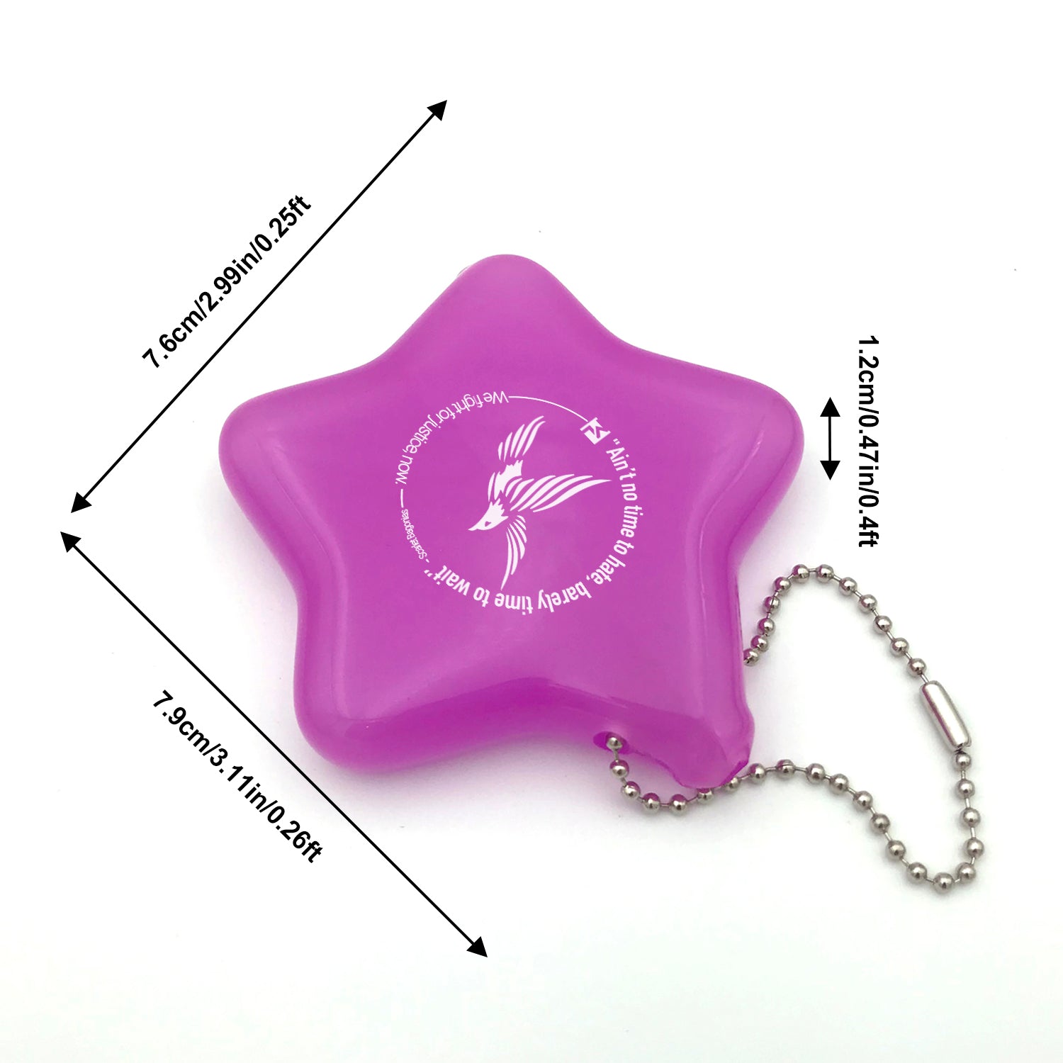 Rubber Star-Shaped Coin Purse with Keychain
