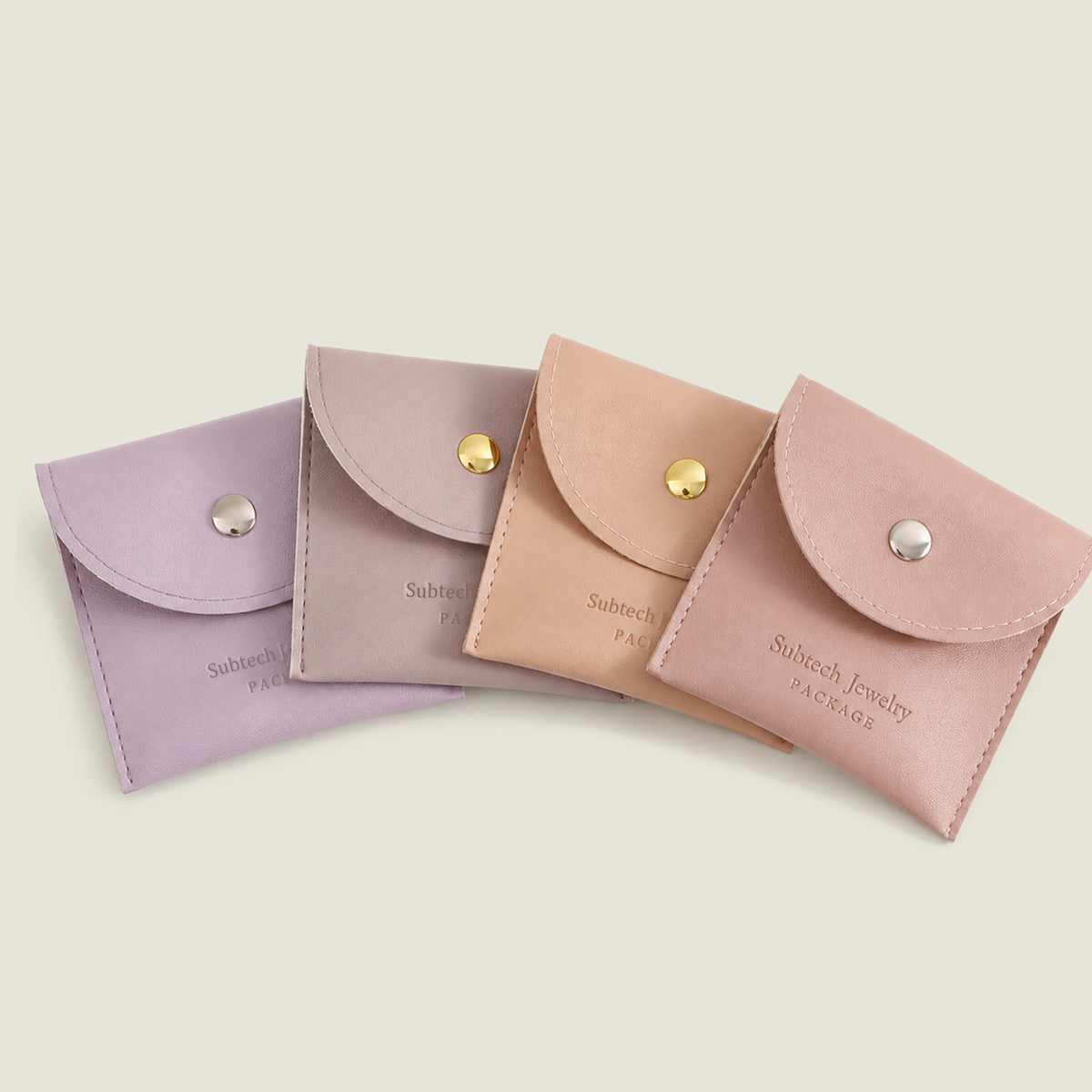 Factory Direct-sale PU Leather Jewelry Bag, Snap Case for Necklace and Ring Storage