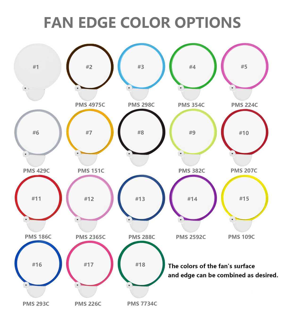 100pcs Custom Folding Flying Disc Fans with Handles, Summer Event Favors, Marketing, Sports Fans