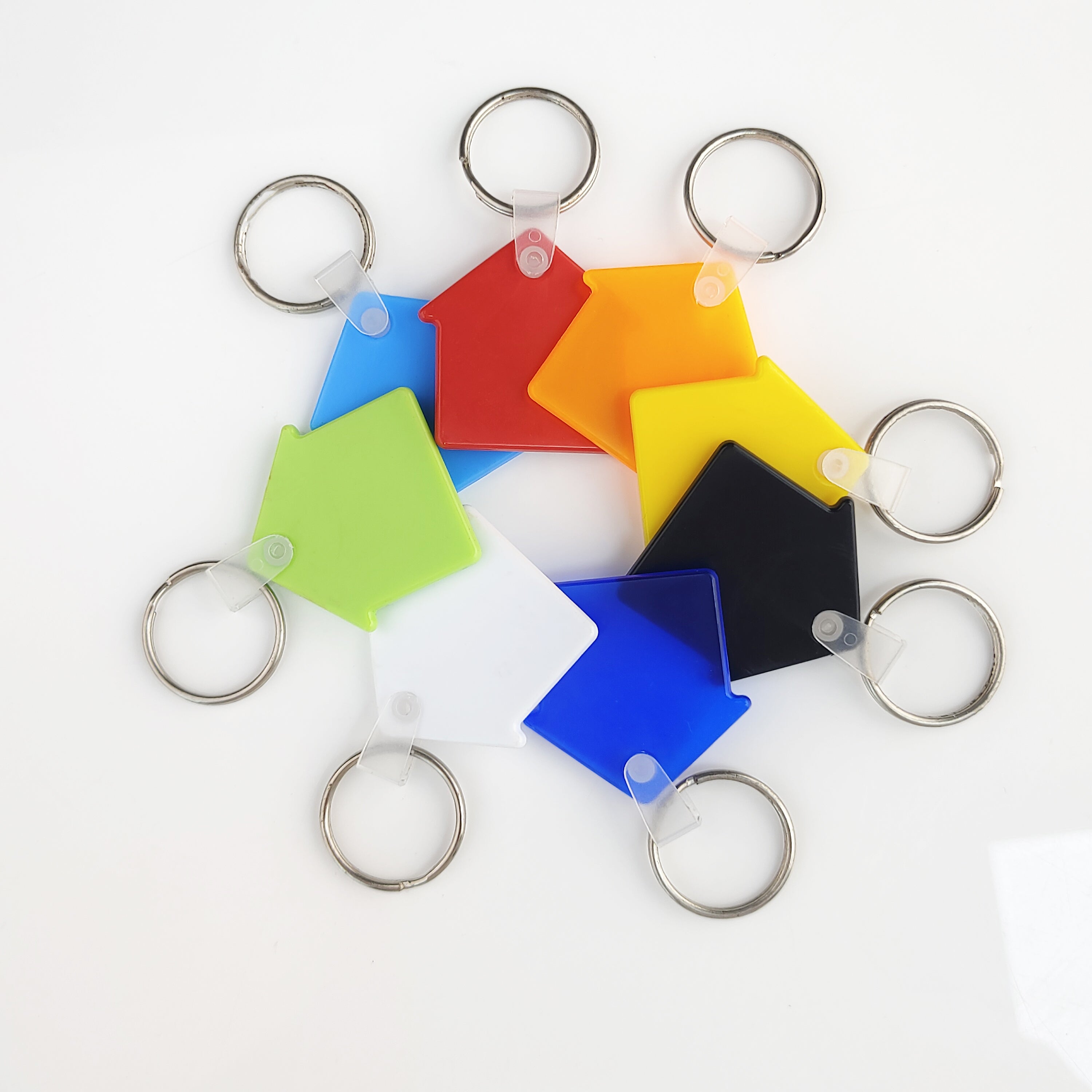 Custom House Shape Keychain with logo for hotel and motel