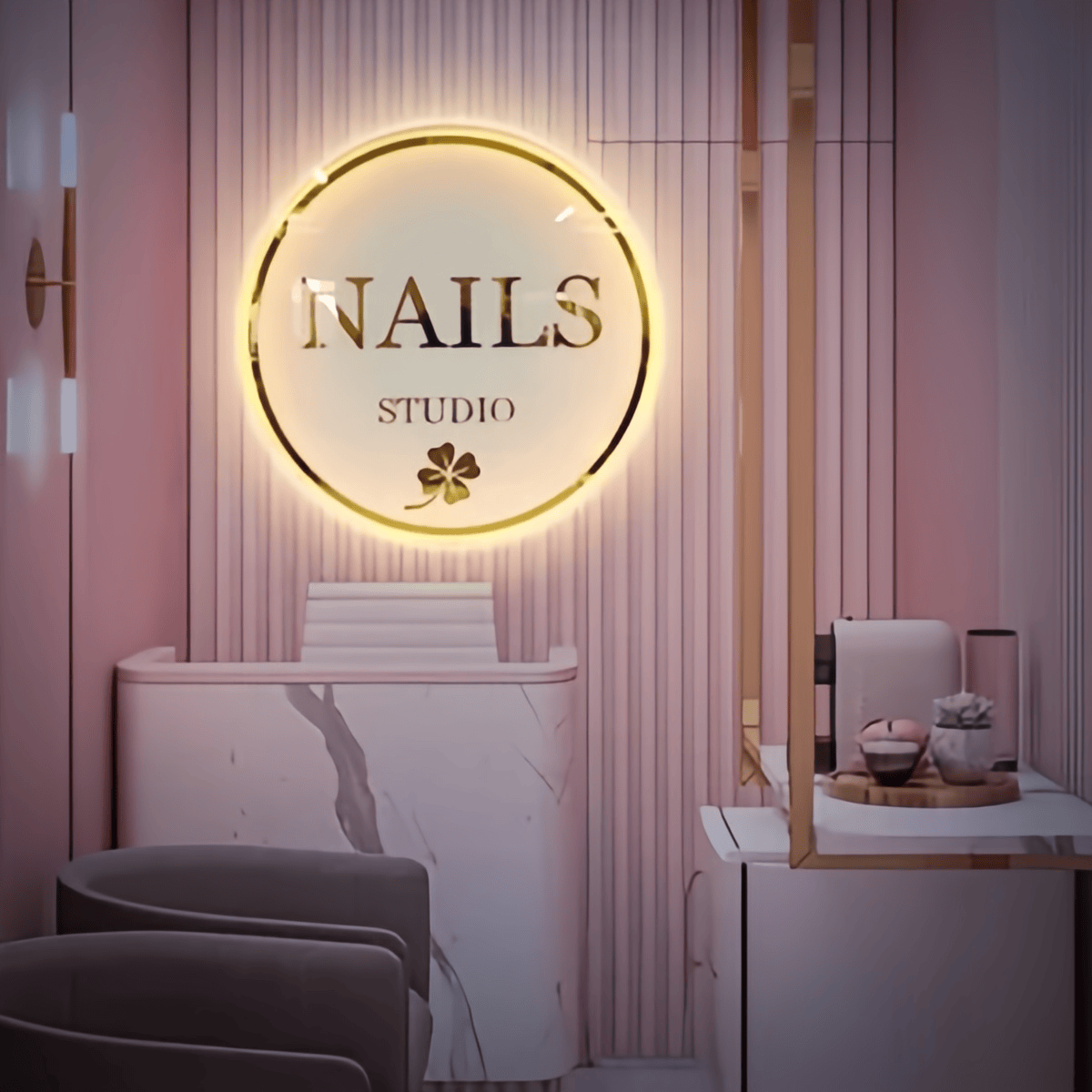 Custom Frosted Acrylic Backlit LED Sign with Mirror Metal Effect for Business Logo