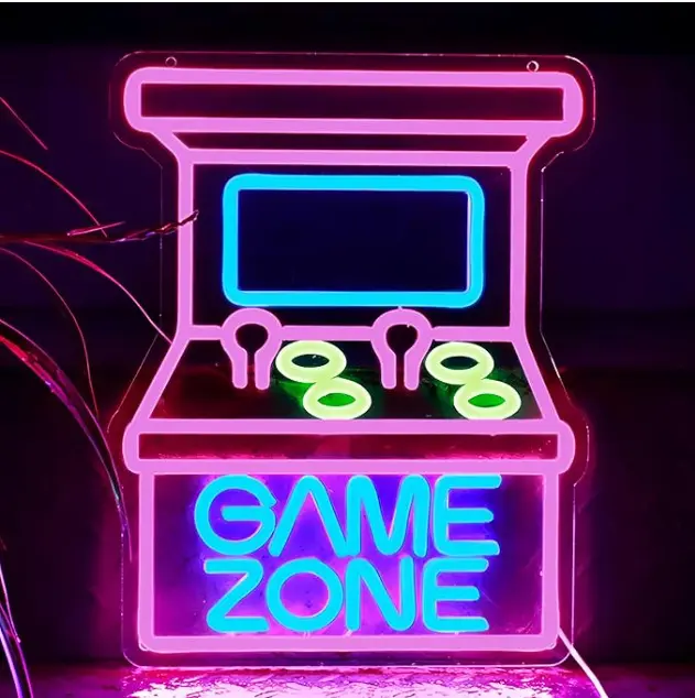 Game Zone Neon Signs E-Sports Room Bedroom Decoration Game Room Decor