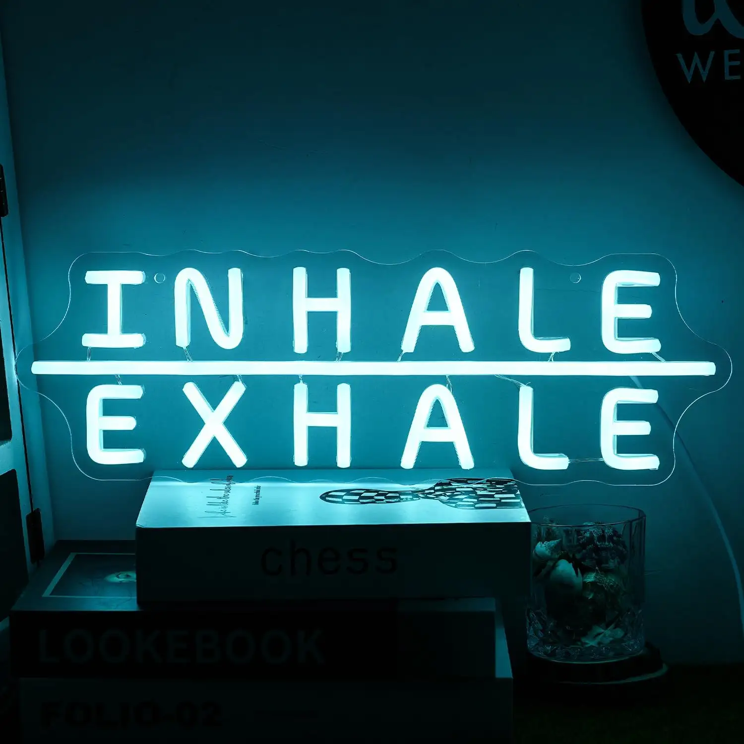 Inhale Exhale LED Neon Wall Decor for Gym