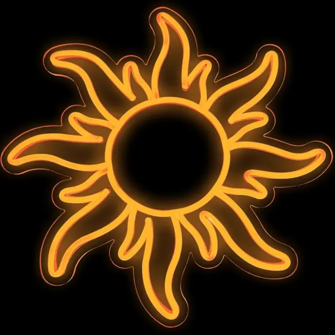 Sun Neon Sign Chrismas Home Decor Neon Lights for Bedroom