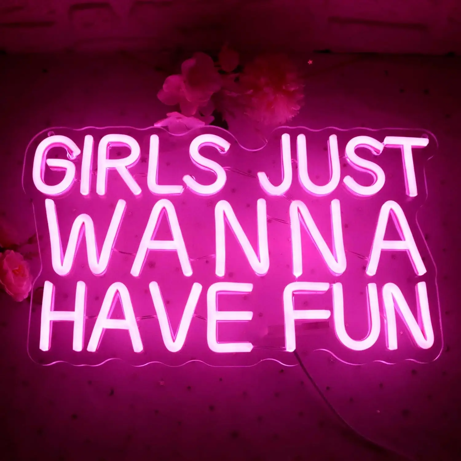 Girls Just Wanna Have Fun Neon Signs Party Room Decor