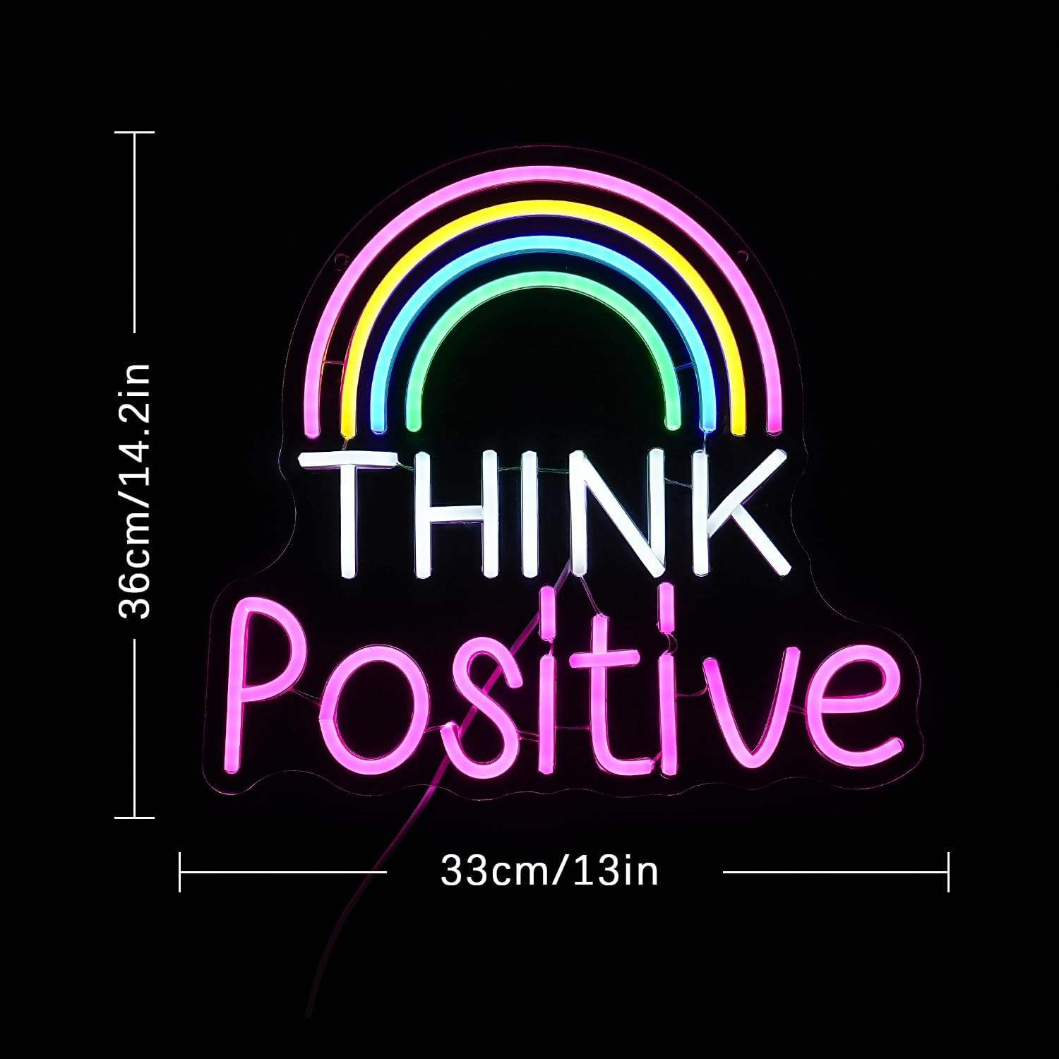 Think Positive LED Neon Sign For Kid's Gifts
