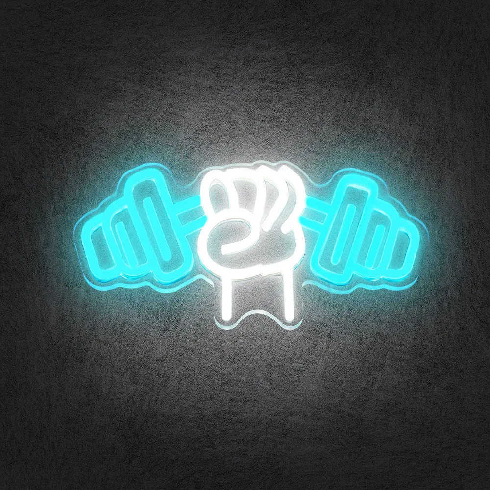 Lever Weightlifting Neon Sign Power Lighting Gym Bedrrom Living Room Wall Decor
