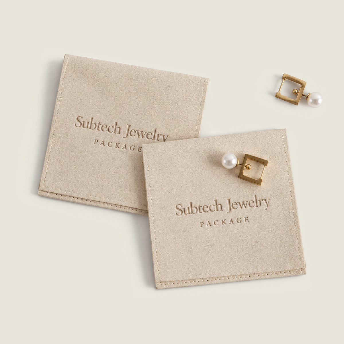 100pcs Microfiber Flap Jewelry Bag for Luxury Jewelry Packaging