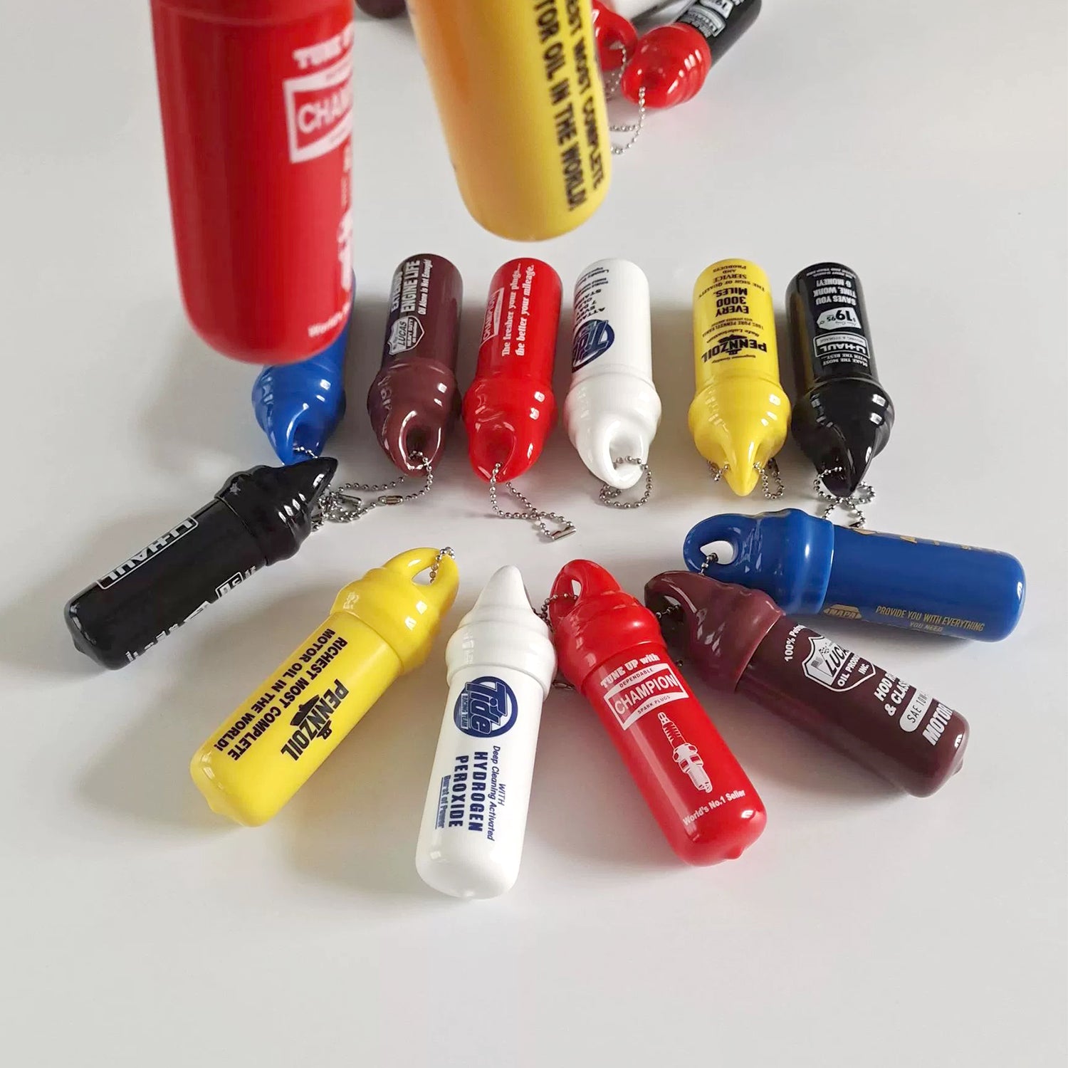 Cylinder Coin Holder Keychain