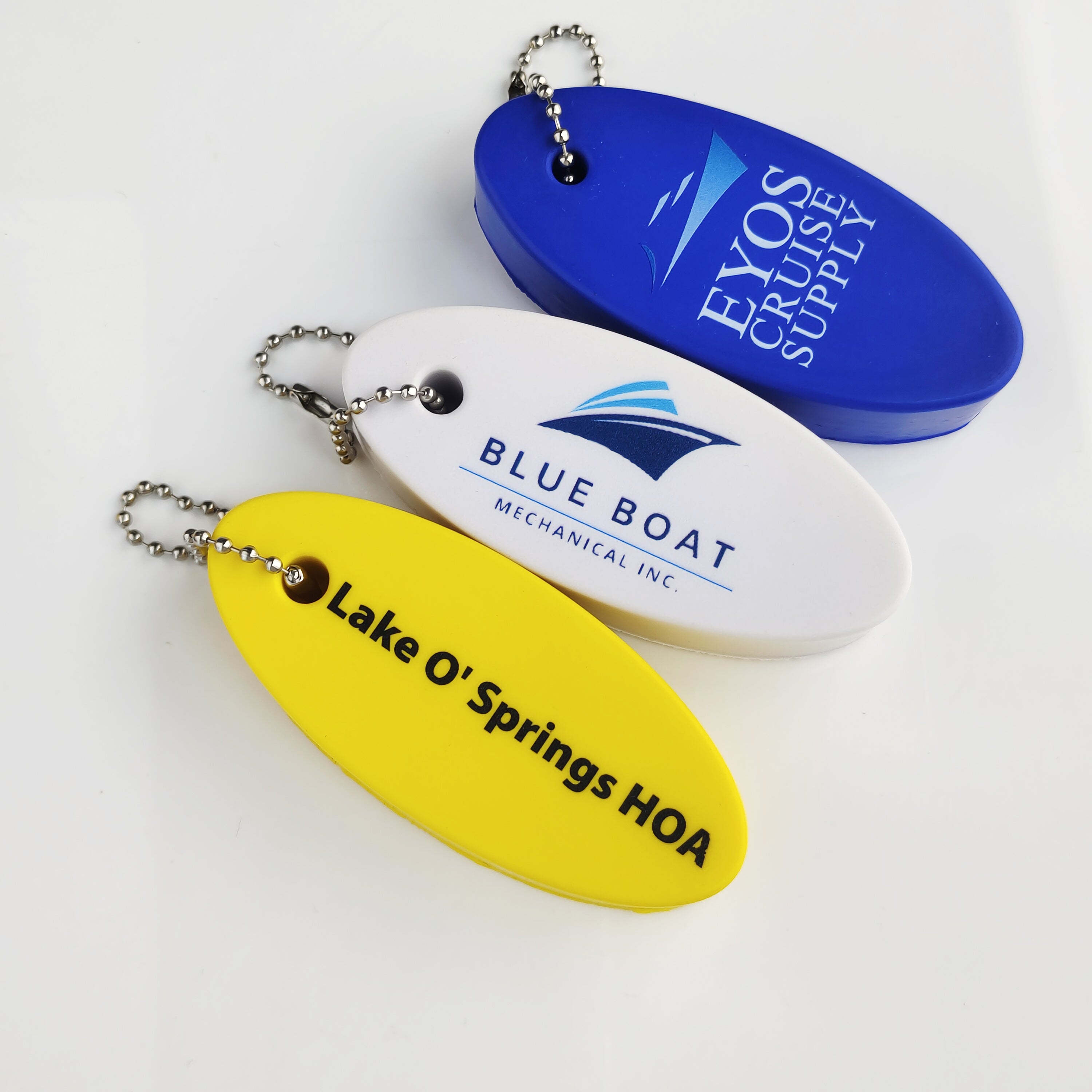 Custom Floating PU Waterproof Keychain with Business Logo