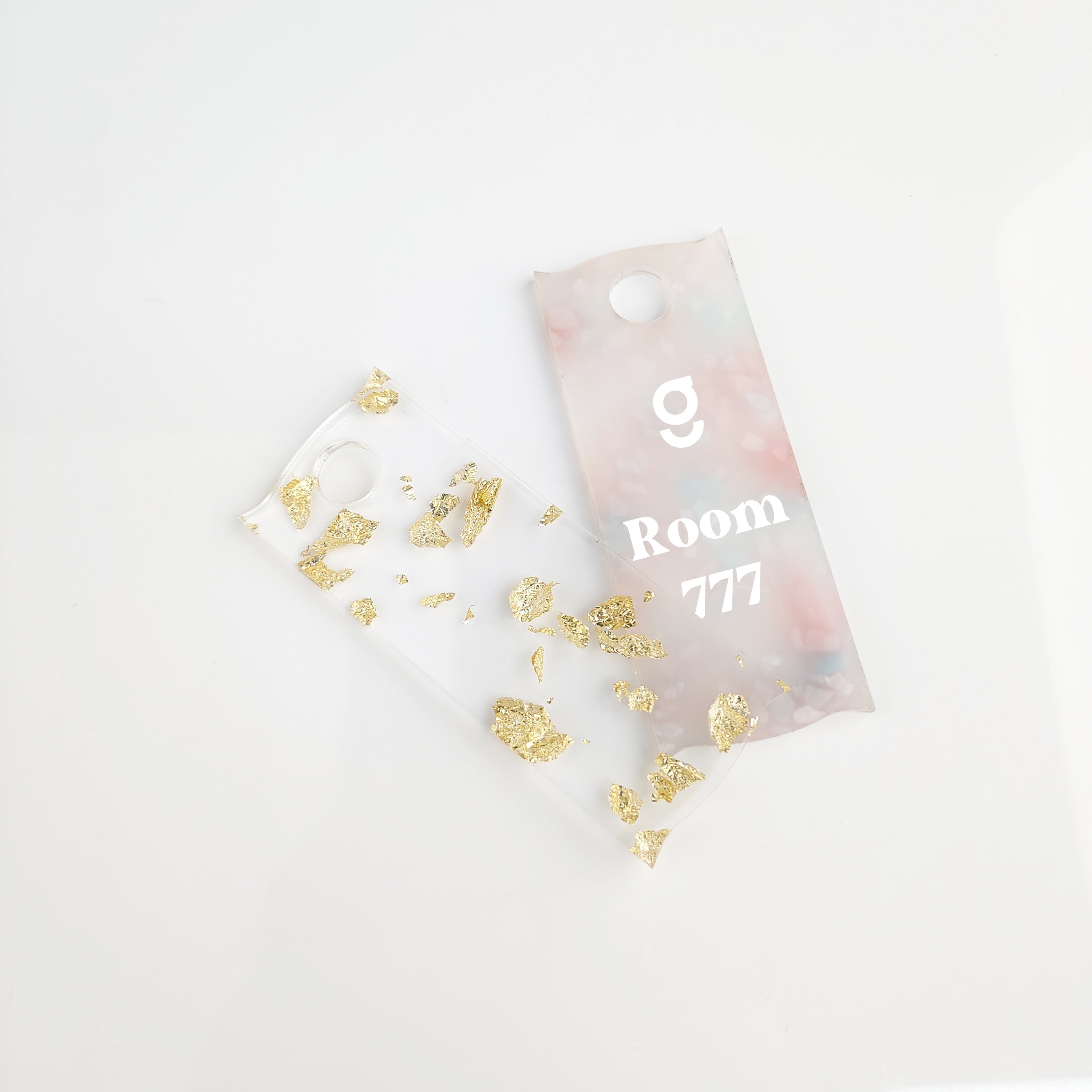 Custom Acrylic Keychain with Hotel Logo Room Number