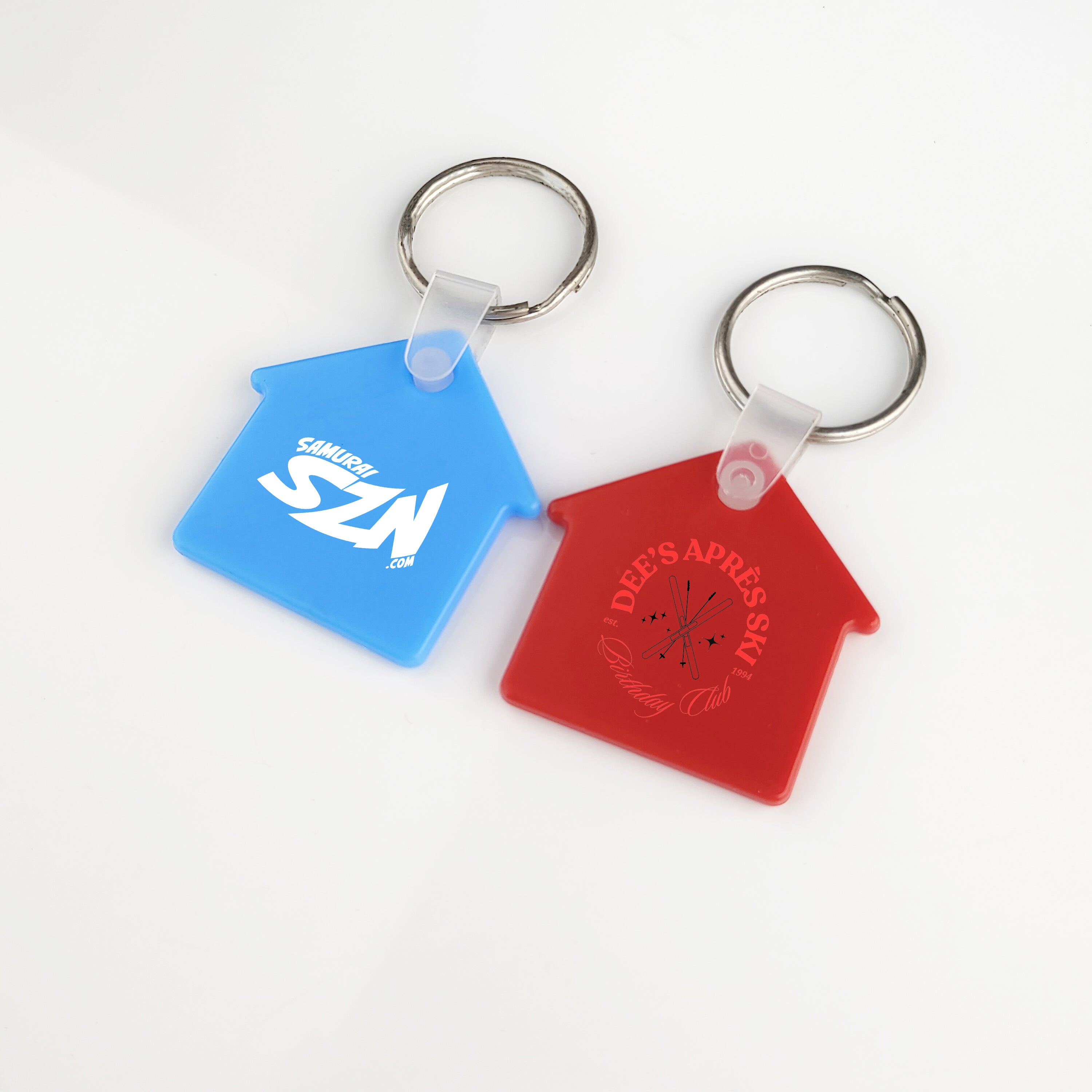 Custom House Shape Keychain with logo for hotel and motel