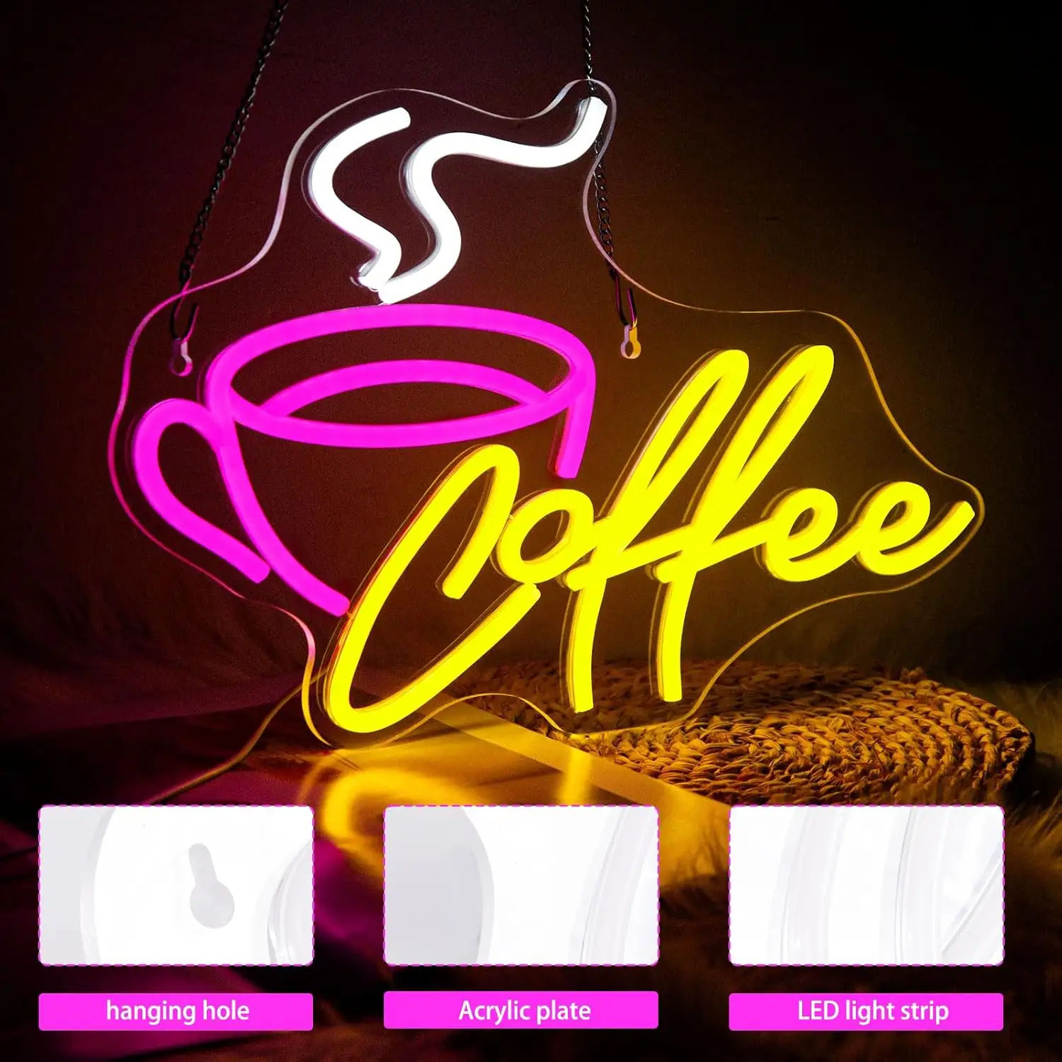 Coffee LED Neon Sign for Coffee Station Bar Shop