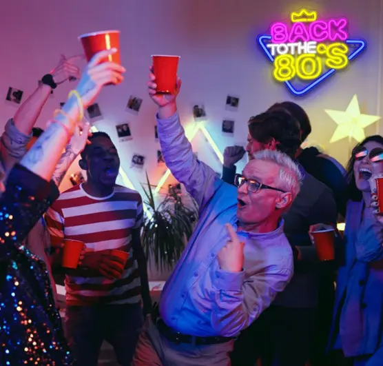 Back to the 80's Neon Signs Business Signs for Party and Bar