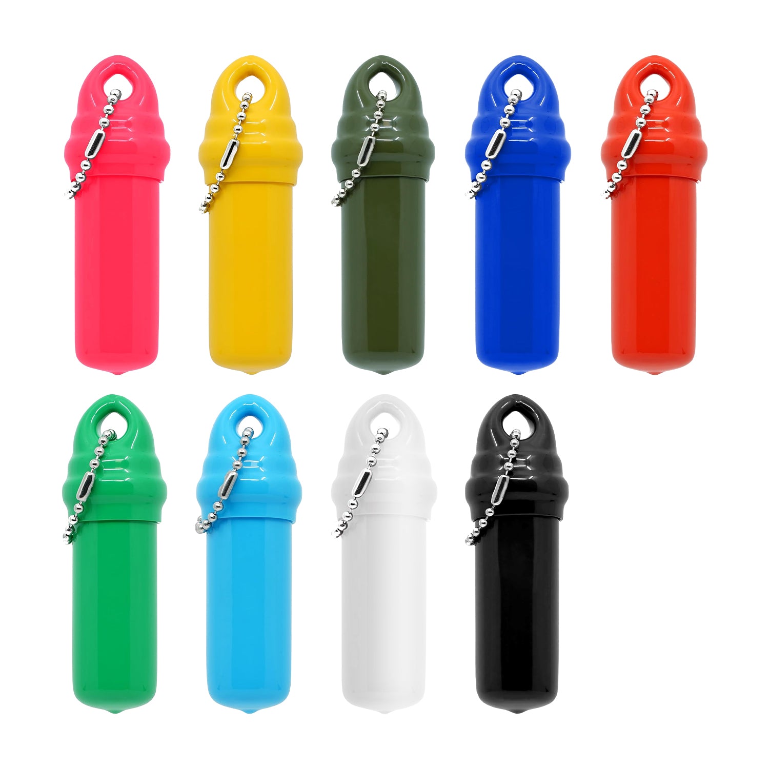 Cylinder Coin Holder Keychain