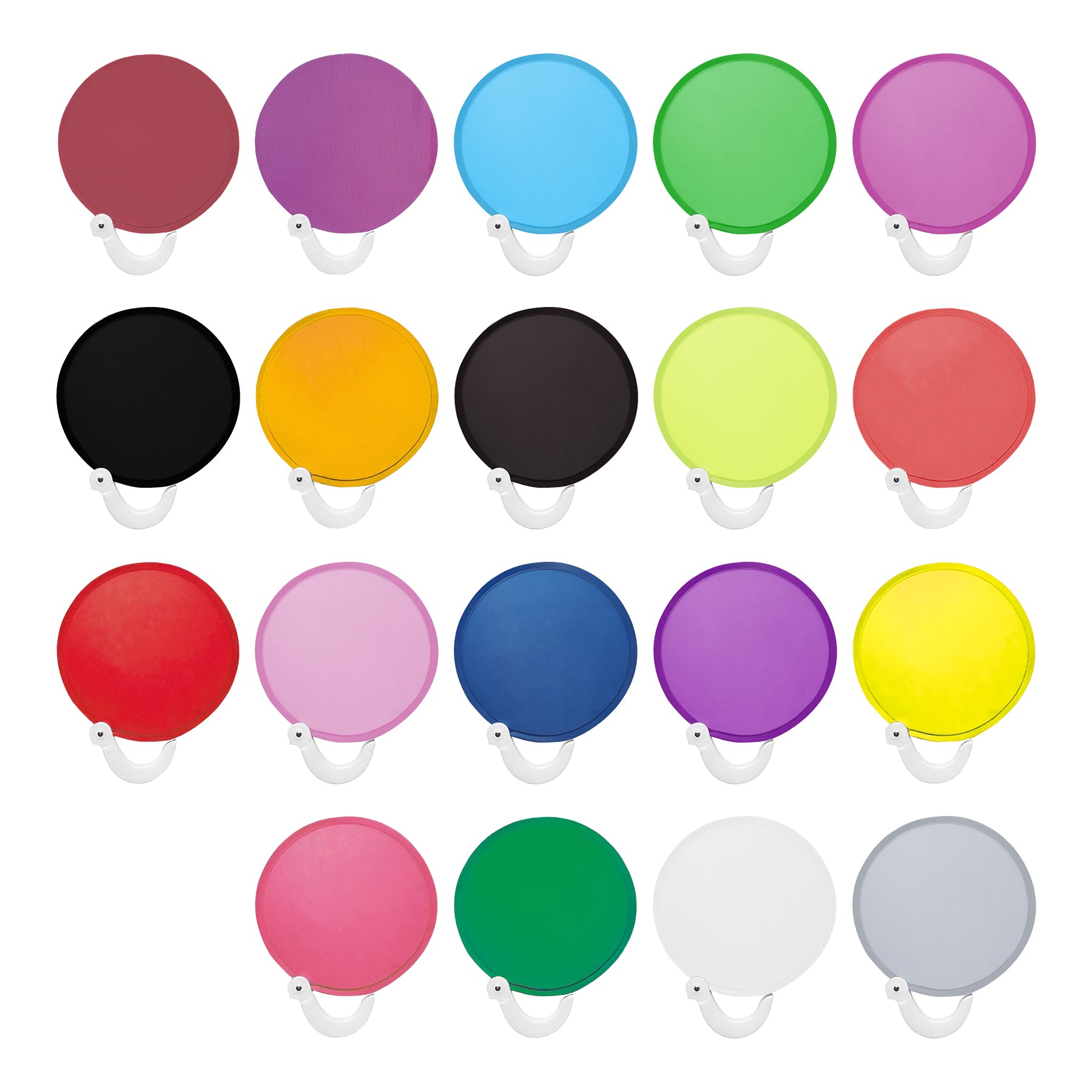 Folding Advertising Flying Disc Hand Fan with Pouch