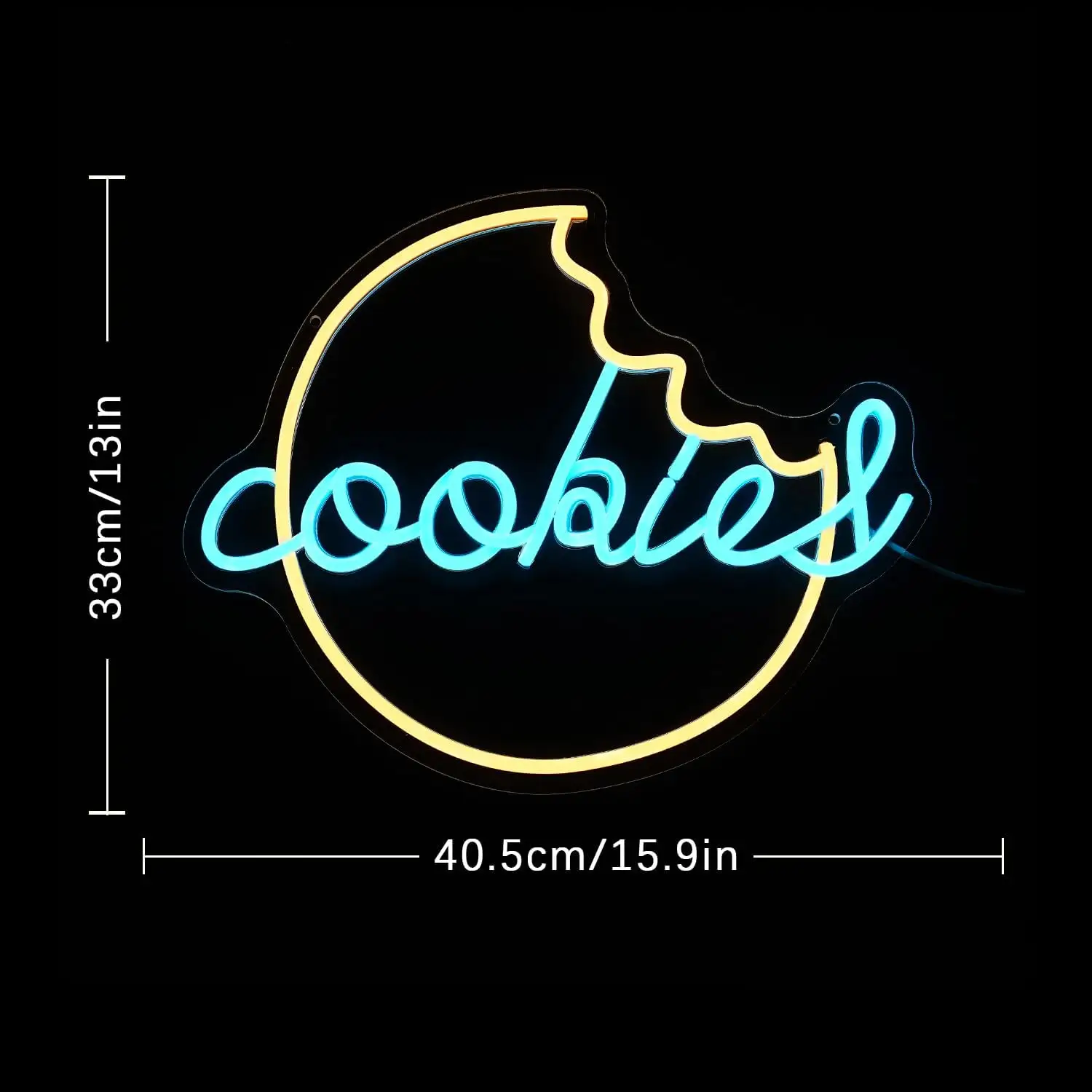 Moon Lunar LED Neon Cookies Neon Sign for Kitchen Cake Bakery Shop