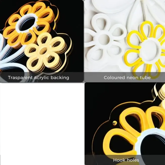 Little Daisy LED Neon Signs Flower Home Decor