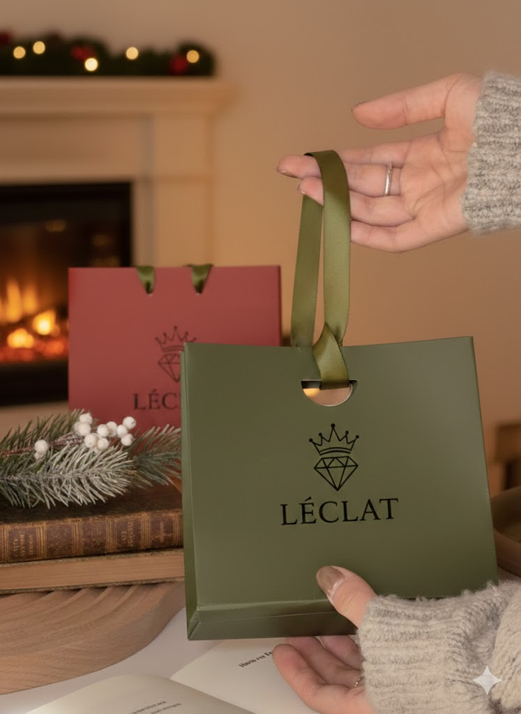 Luxury Custom Paper Bags, High-End Branded Paper Bag with Ribbon Handles
