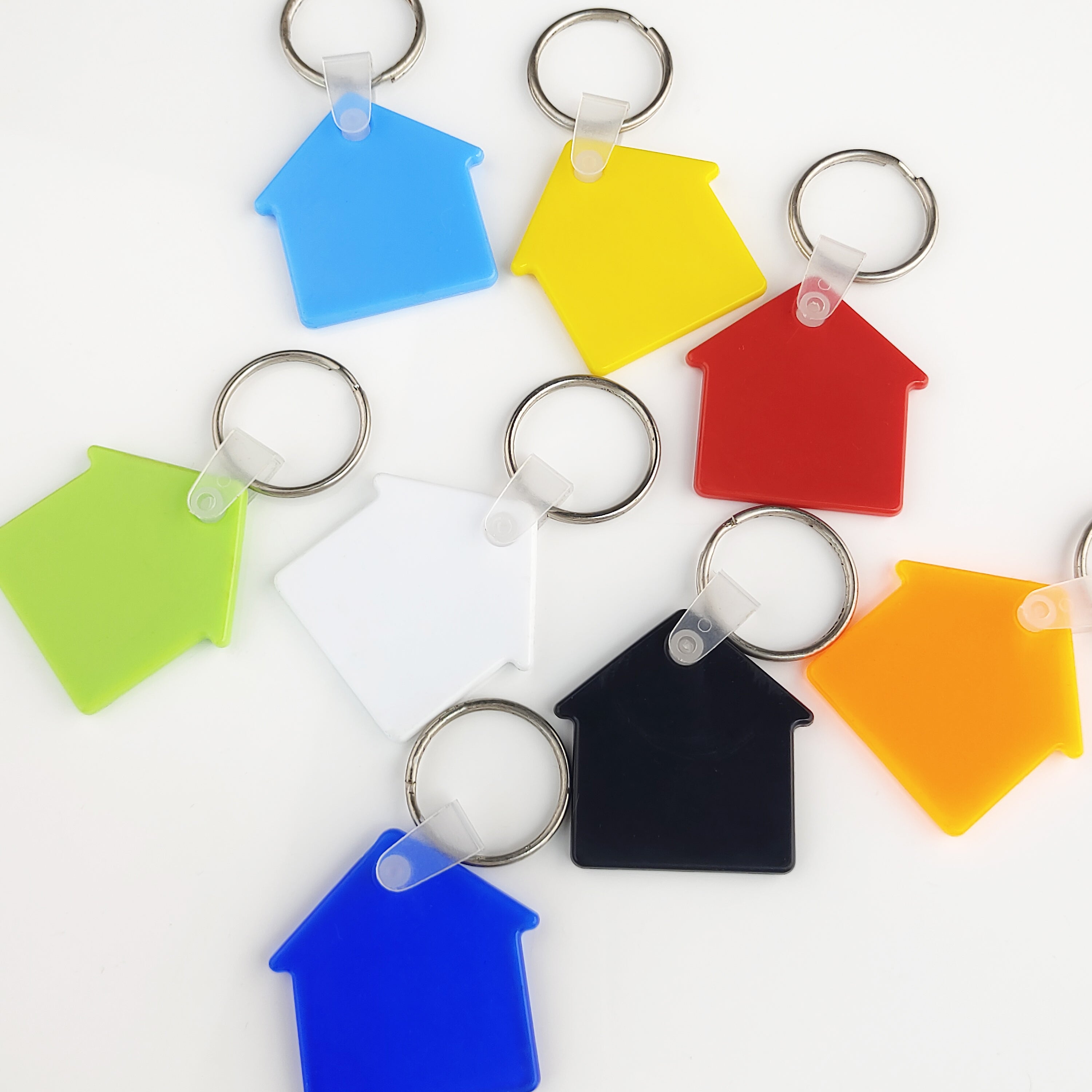 Custom House Shape Keychain with logo for hotel and motel