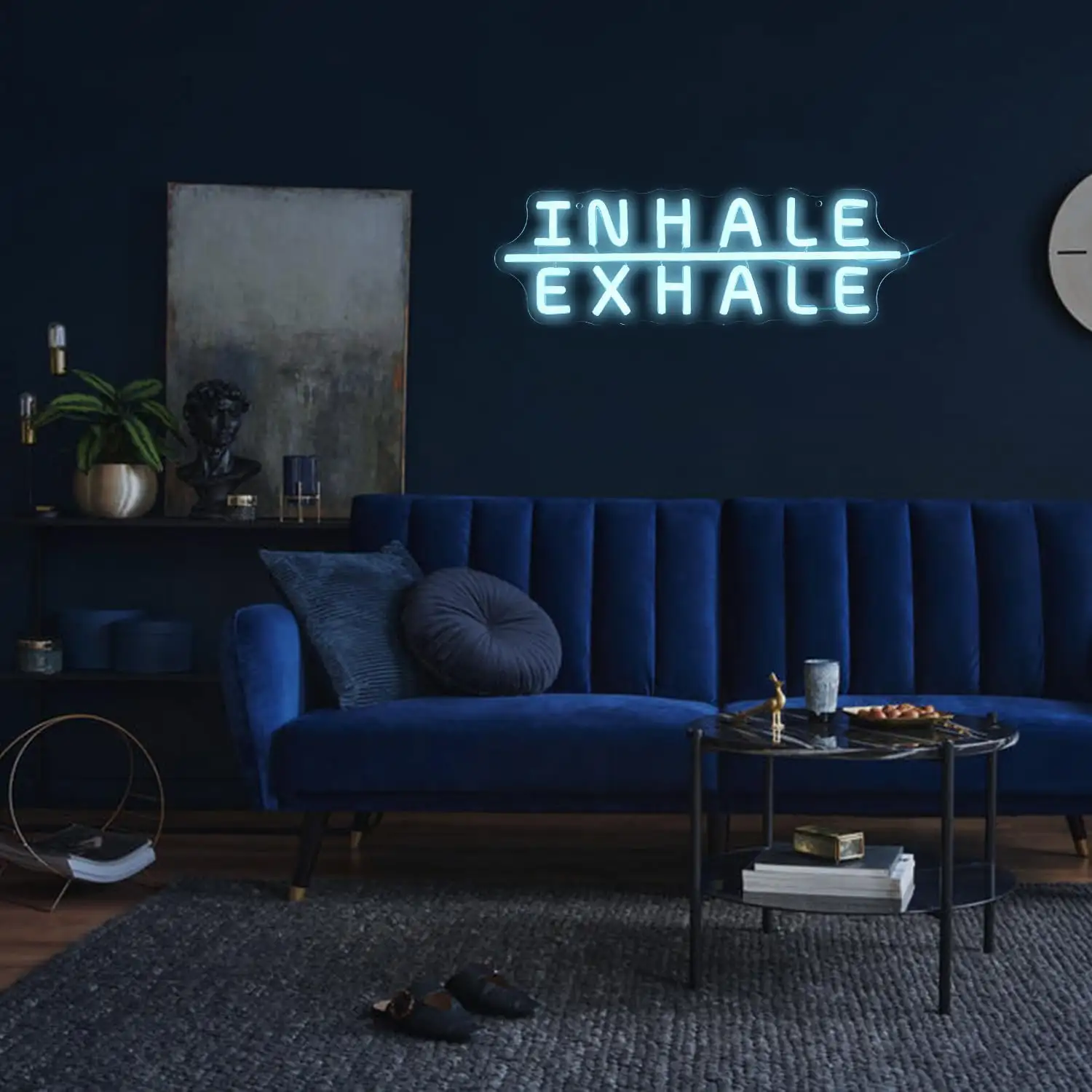 Inhale Exhale LED Neon Wall Decor for Gym