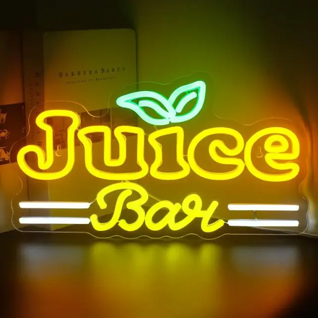 Juice Bar LED Neon Beverage Store Restaurant Decor Neon Sign