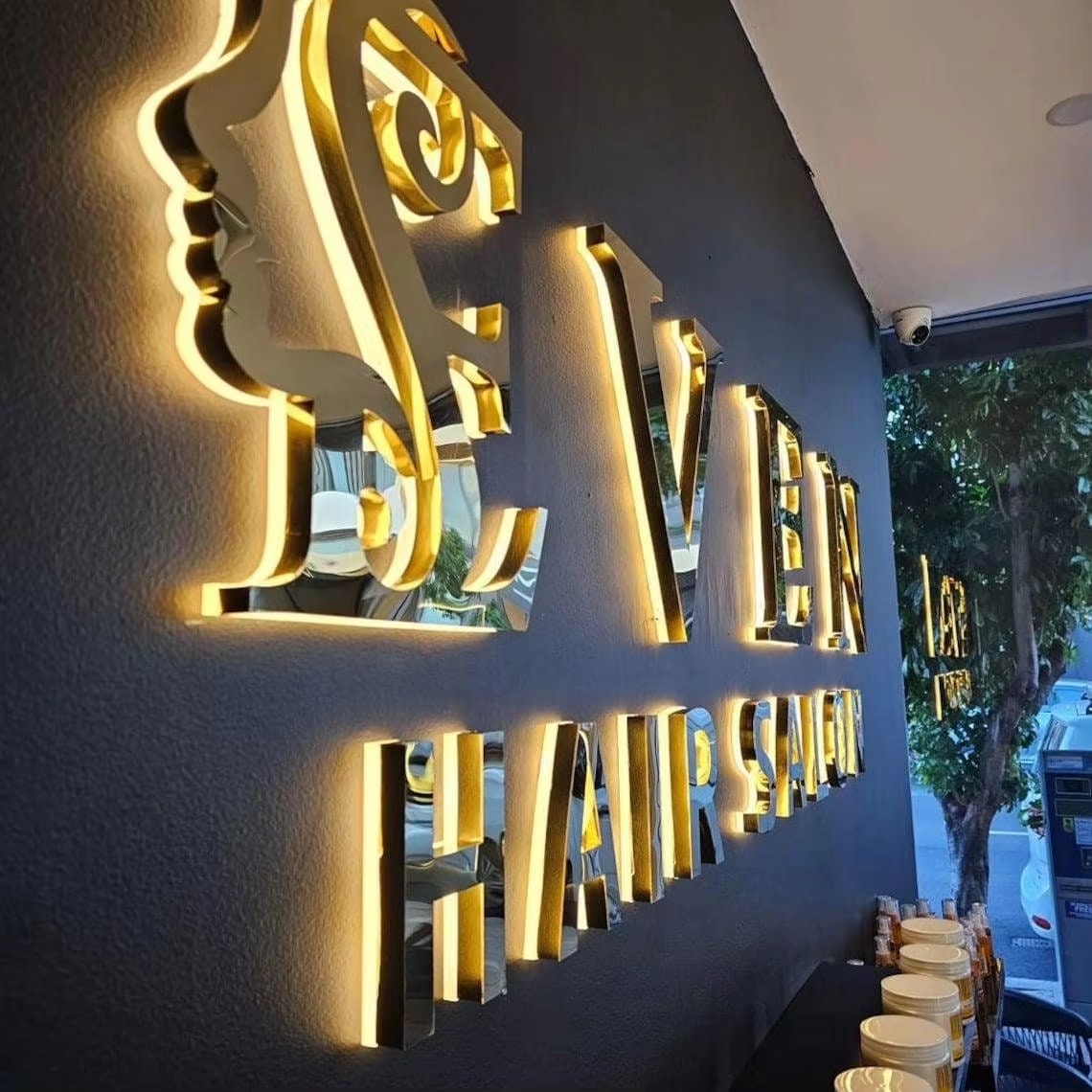 Silver Luxury Office Wall Sign Business Logo Sign