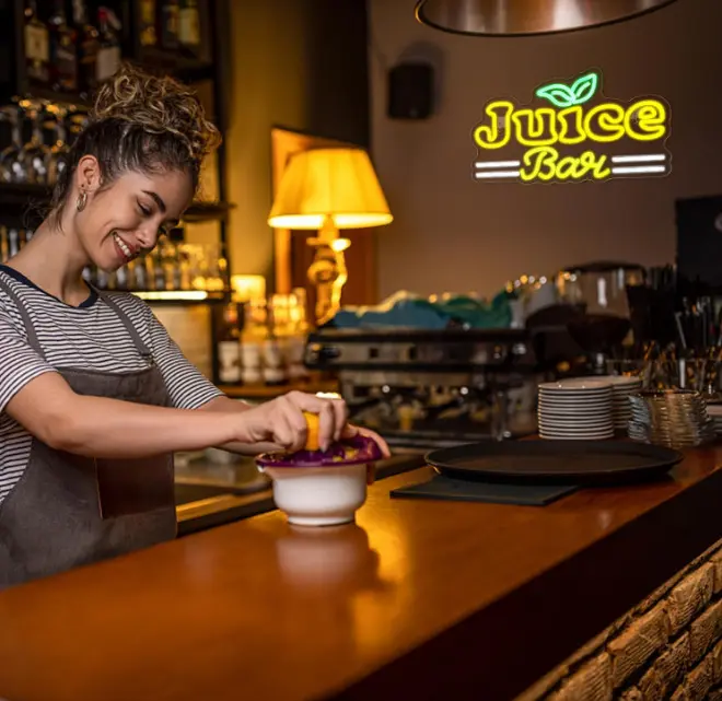 Juice Bar LED Neon Beverage Store Restaurant Decor Neon Sign