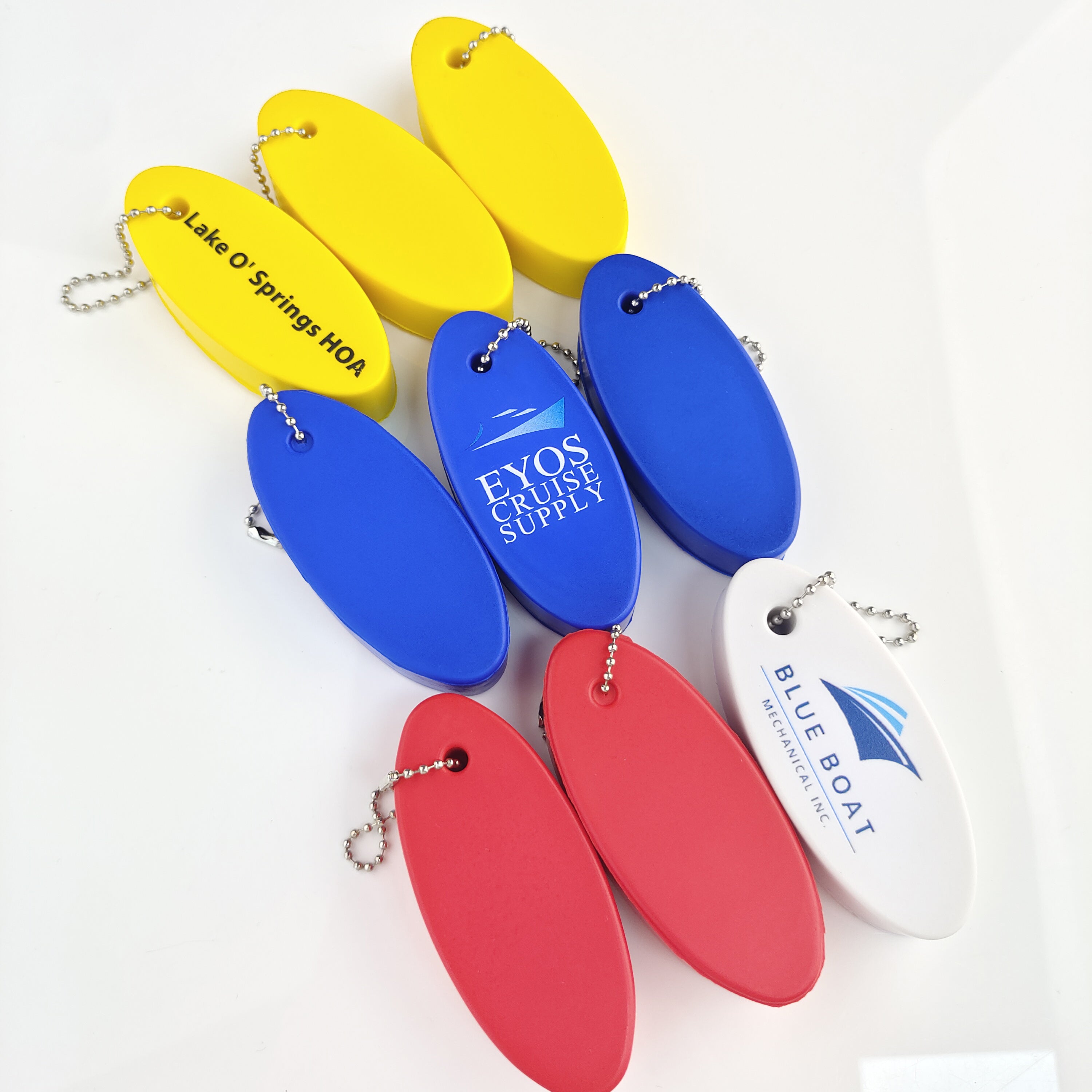 Custom Floating PU Waterproof Keychain with Business Logo