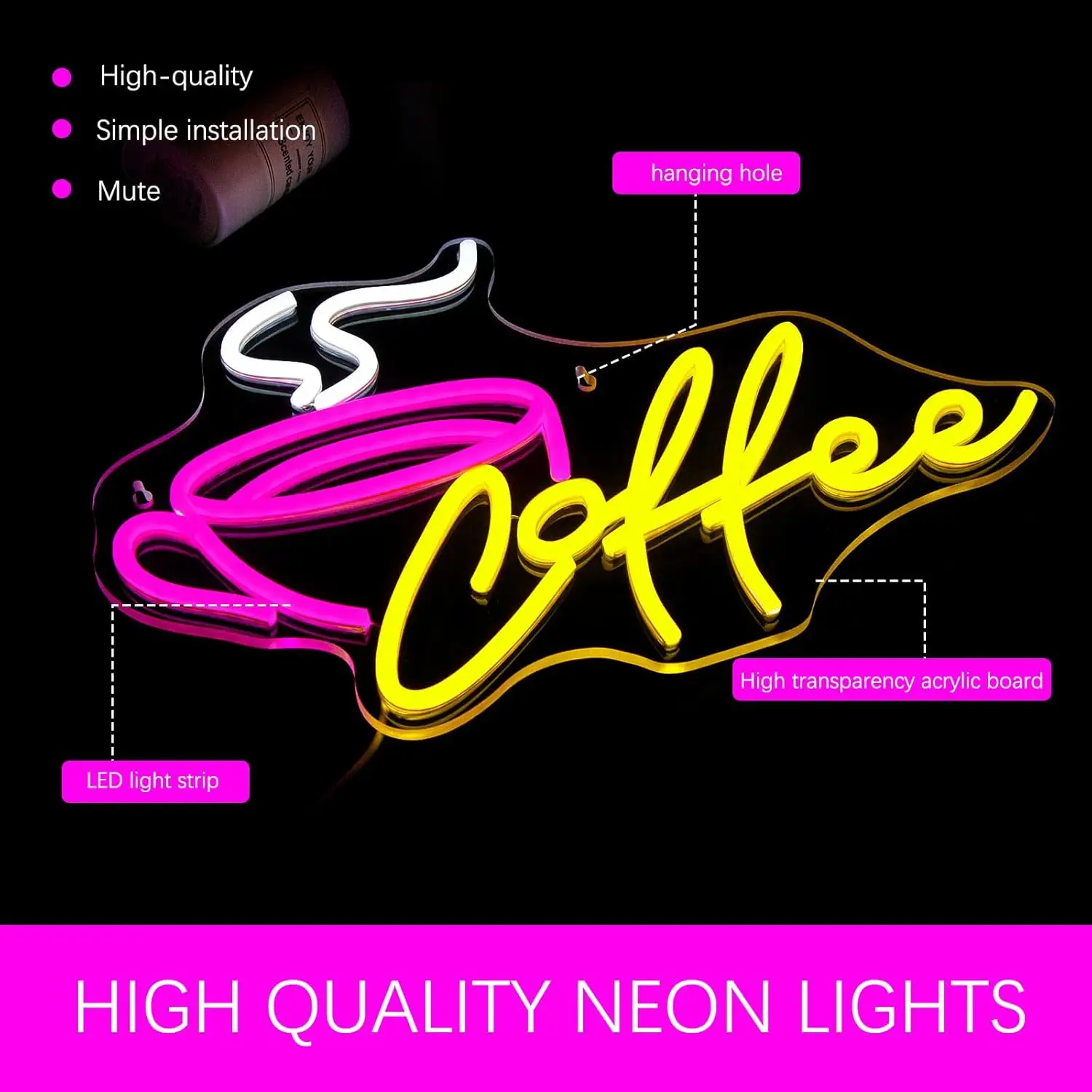Coffee LED Neon Sign for Coffee Station Bar Shop