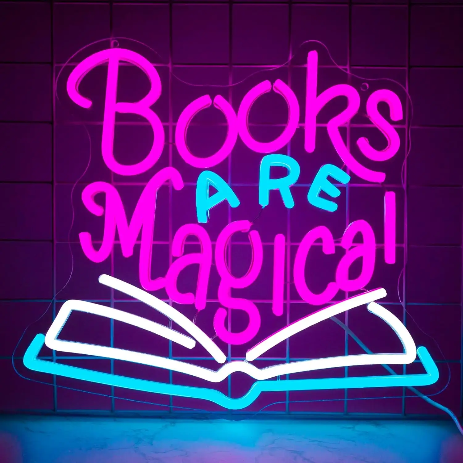 Books LED Neon Coffee Bookstore Decor